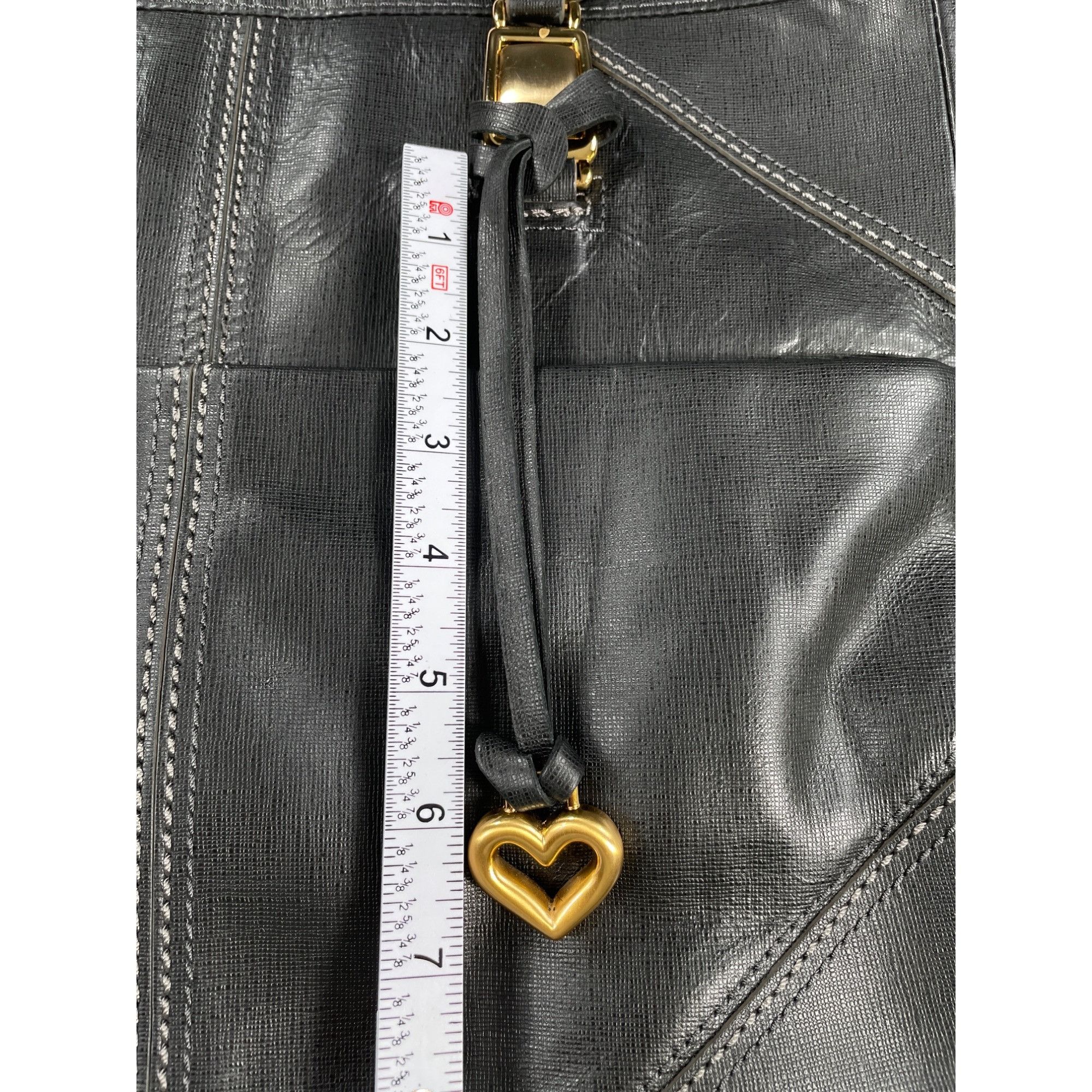 Brighton Brighton SKU 7523 Black Faux Leather Tote Bag With Gold Hard Size ONE SIZE - 16 Thumbnail