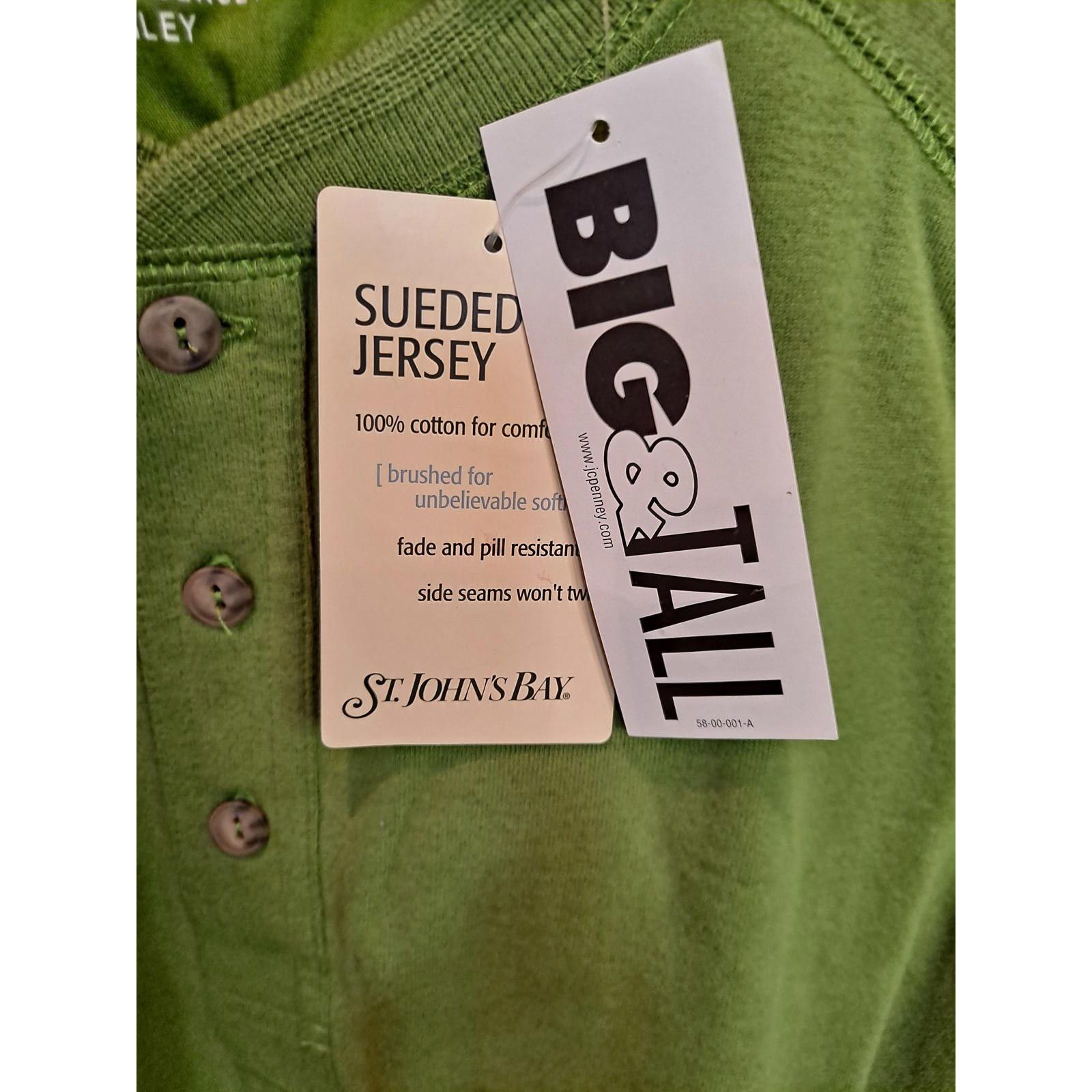 Other New St. John's Bay Green Sueded Jersey L-Tall Size ONE SIZE - 5 Thumbnail