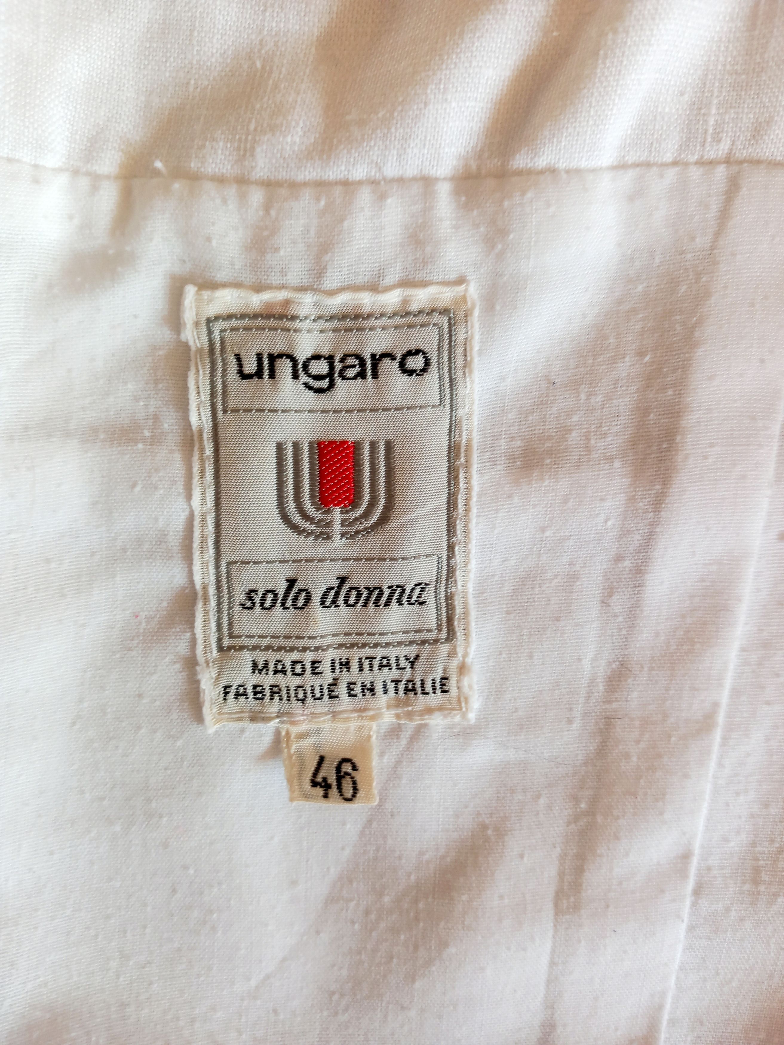 Emanuel Ungaro Vintage Emanuel Ungaro white linen dress XL Size XL / US 12-14 / IT 48-50 - 12 Thumbnail