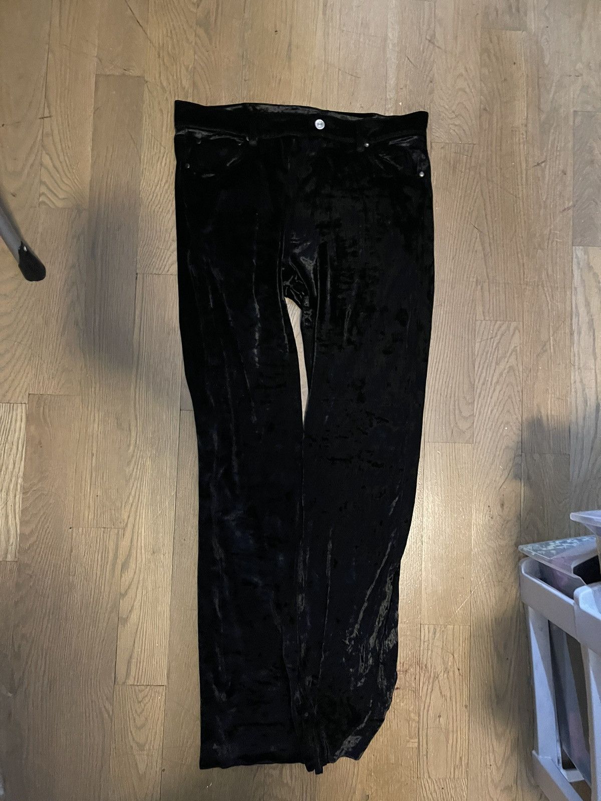 image of Balenciaga 5 Pocket Velvet Pants in Black, Men's (Size 32)