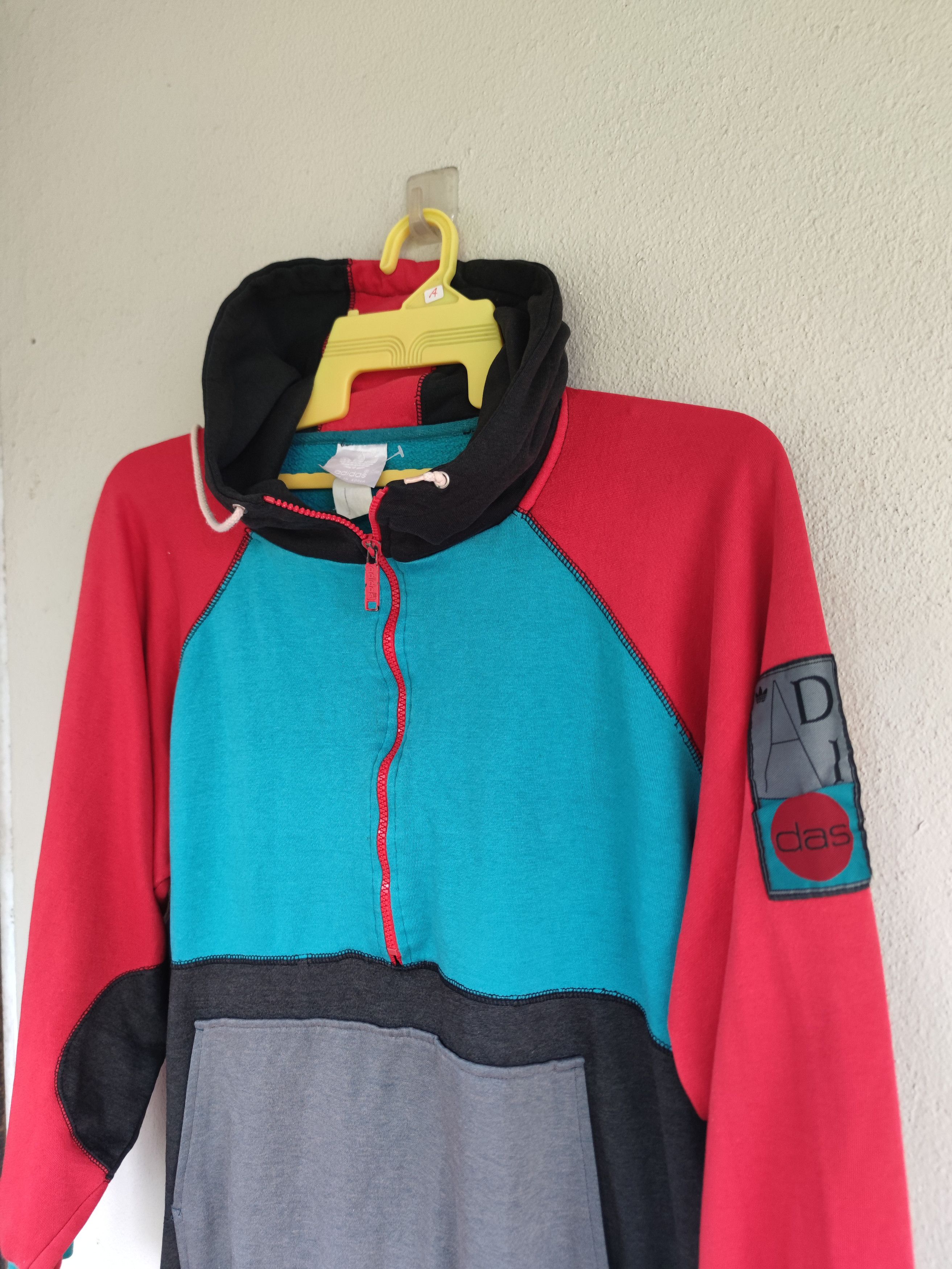Adidas Rare Vintage Half Zipper Adidas Hoodie Size US L / EU 52-54 / 3 - 10 Thumbnail