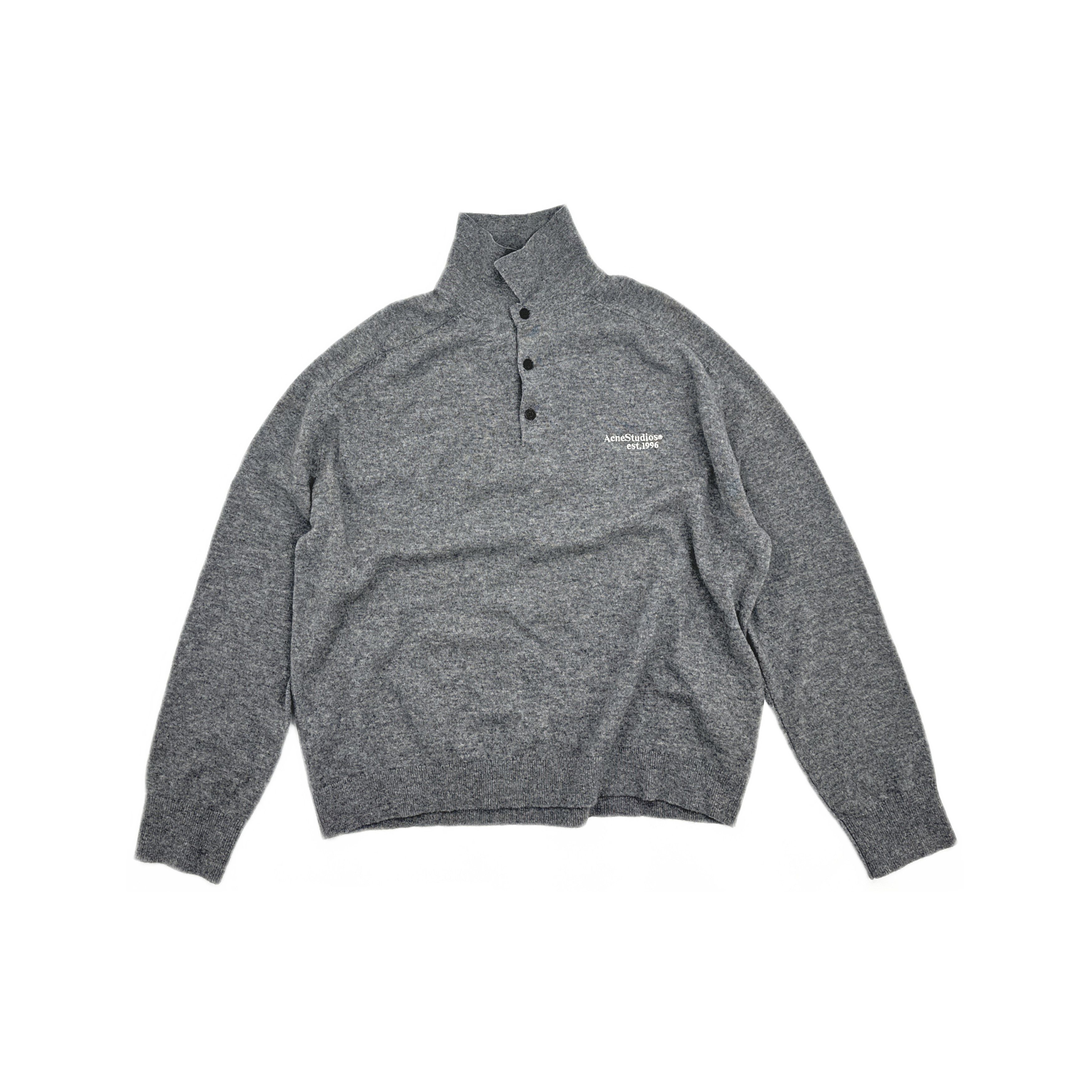 Acne Studios Acne Studios Embroidered Wool Polo Sweater Size S Size US S / EU 44-46 / 1 - 1 Thumbnail