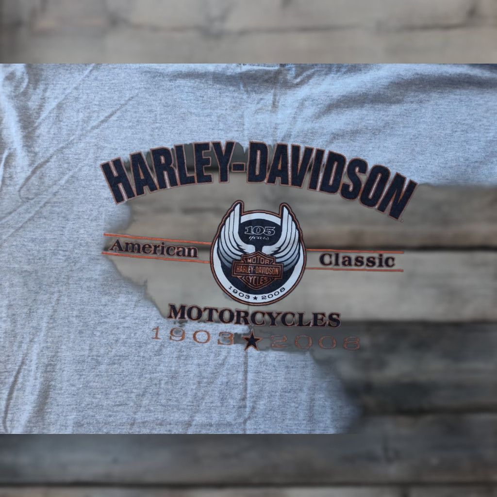 Harley Davidson VINTAGE Harley-Davidson T-Shirt 105 Years Gray 3XL American Classic USA Made Unisex Size US XXL / EU 58 / 5 - 1 Thumbnail