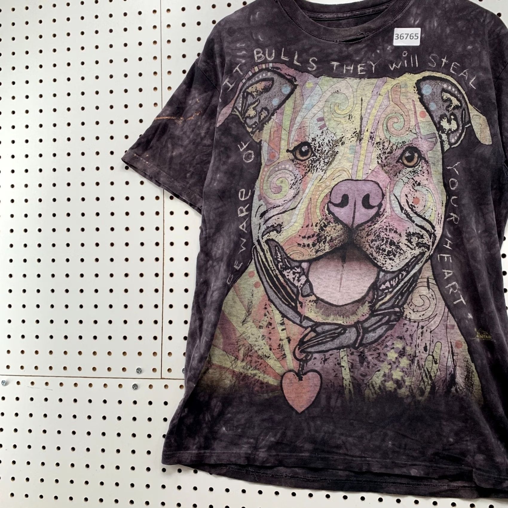 The Mountain VINTAGE The Mountain Pitbull Shirt Mens M Gray Grunge 20x29 Acid Wash Distressed Holes Shirt Mens Size US M / EU 48-50 / 2 - 3 Thumbnail