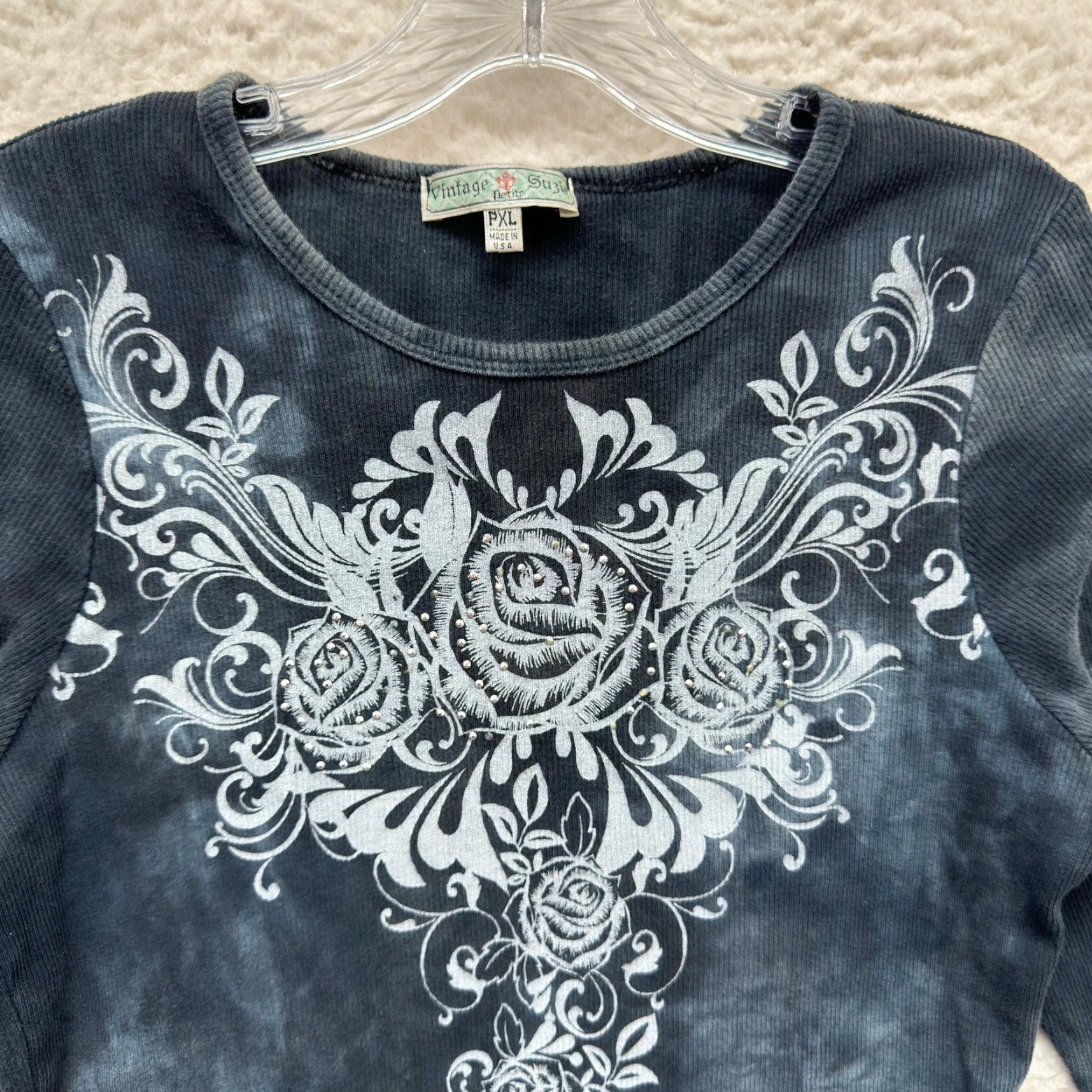 Vintage VINTAGE Y2K Top Shirt XL Grunge McBling Cyber Boho Fairy Studded Size XL / US 12-14 / IT 48-50 - 3 Thumbnail