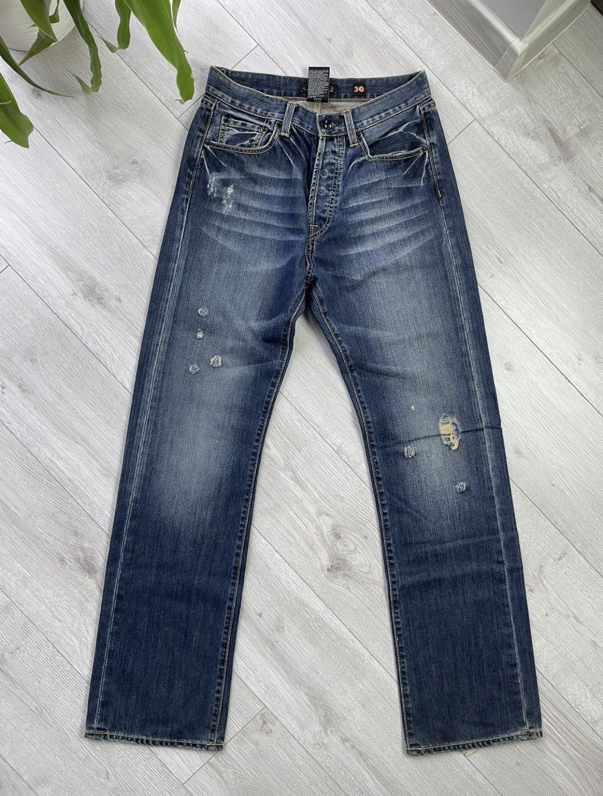 Christian Audigier × Ed Hardy × Vintage Ed Hardy Vintage Classical Distressed Style Jeans Size US 30 / EU 46 - 3 Thumbnail