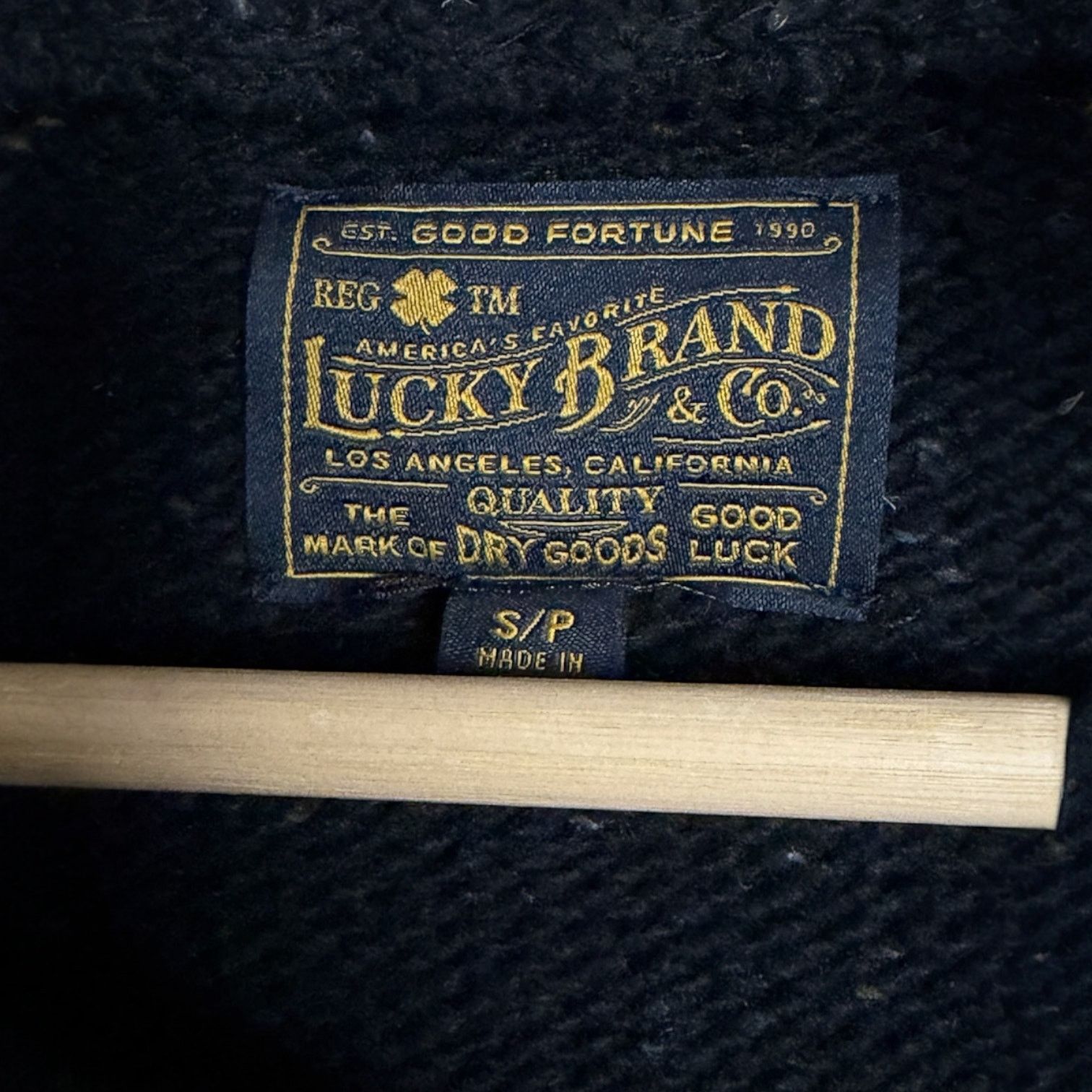 Lucky Brand Lucky Brand Cardigan Sweater Men's S Black Cable Knit Mock Size US S / EU 44-46 / 1 - 4 Thumbnail