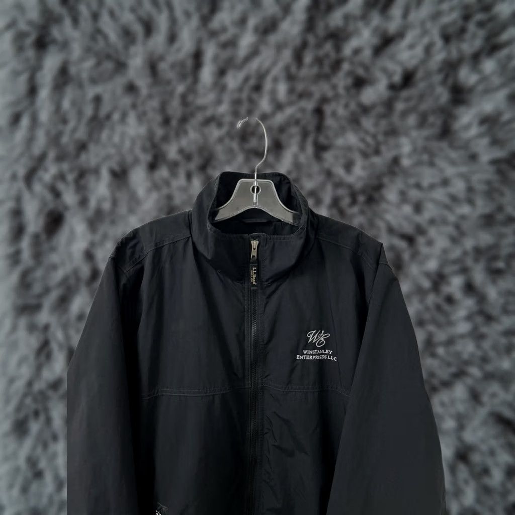 Vintage LL Bean Warm-Up Jacket Mens XL Black Fleece Lined Nylon Full Zip Windbreaker L/S Size US XL / EU 56 / 4 - 1 Thumbnail