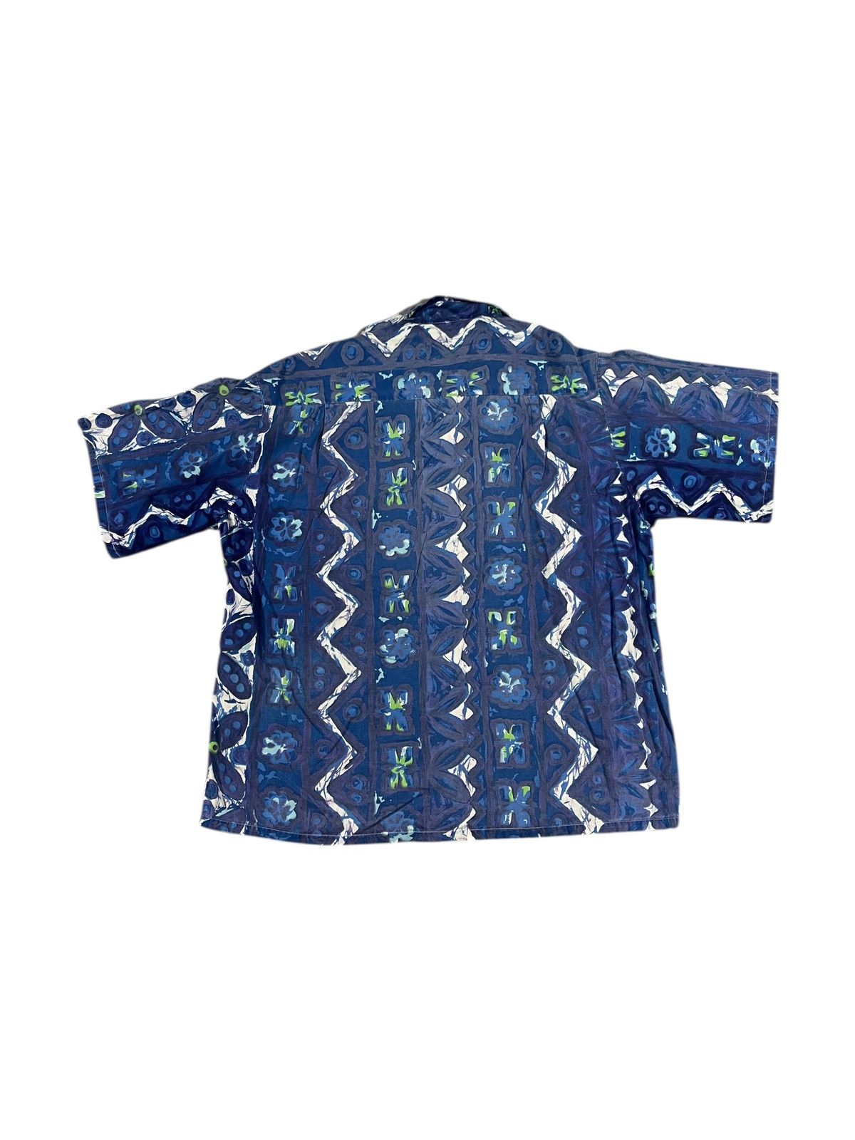 Vintage Vintage 50s Blue Cotton Hawaiian Shirt Size US XL / EU 56 / 4 - 2 Thumbnail