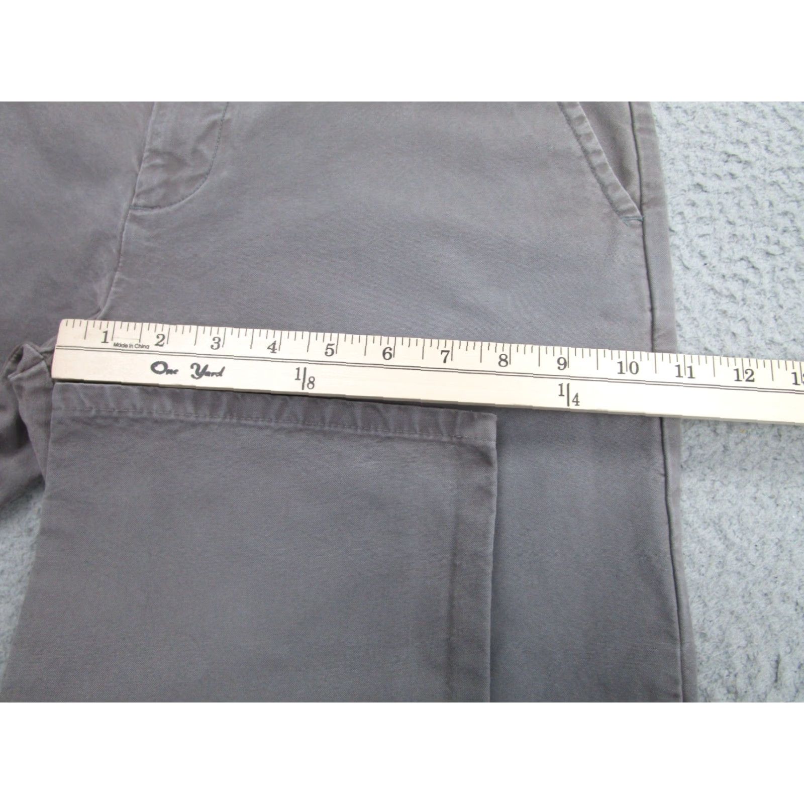 Apolis VINTAGE Apolis Men's Pants 33x30 Gray Canvas Chino Straight Fit Mid Rise Classic Style Size US 33 - 7 Thumbnail