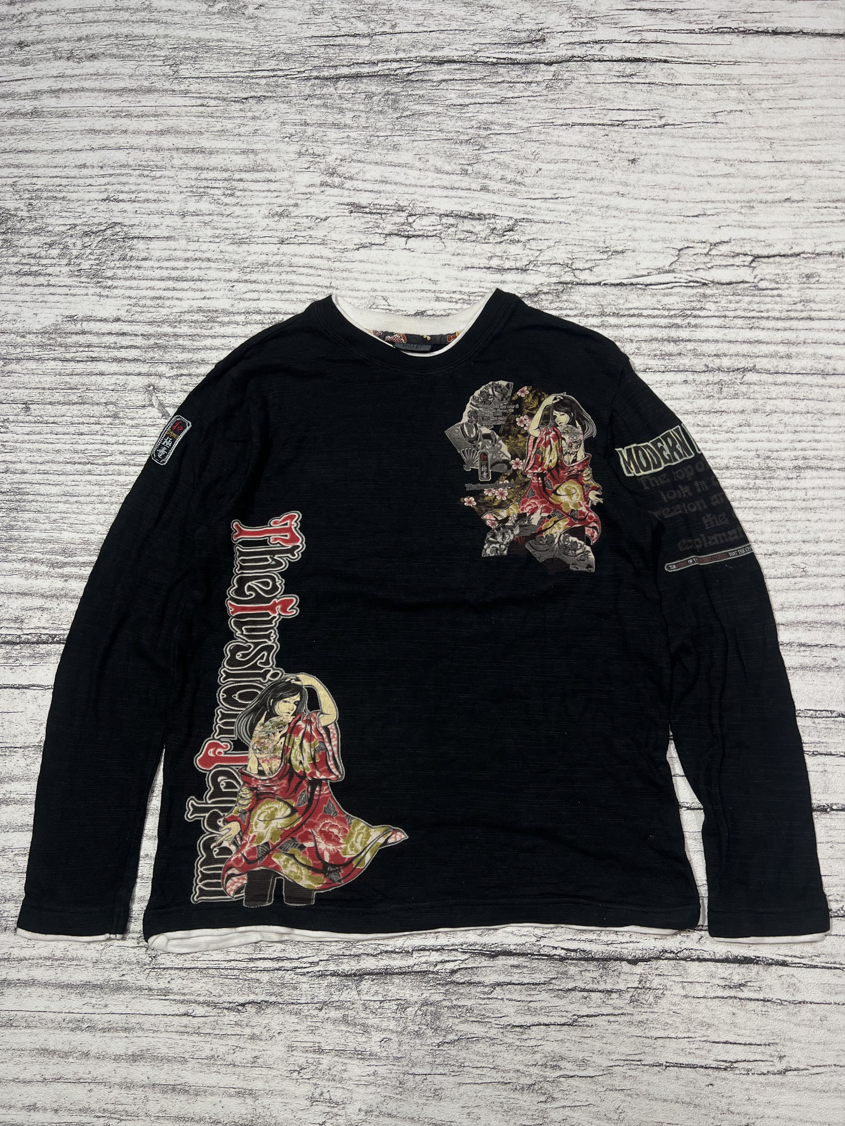 Japanese Brand 2000s Archival Sukajan Tradisional Modern Harmony Sweatshirt Size US M / EU 48-50 / 2 - 1 Thumbnail
