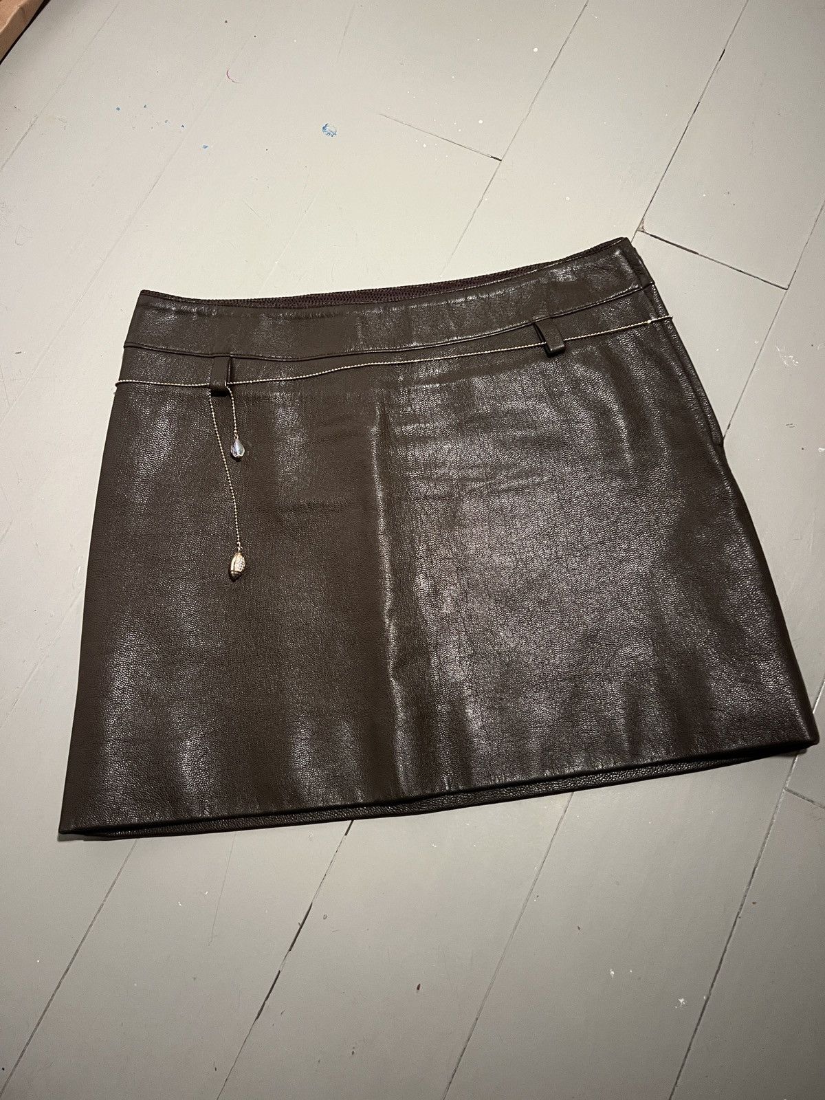 Miu Miu Miu miu leather mini skirt Size 28" / US 6 / IT 42 - 3 Thumbnail