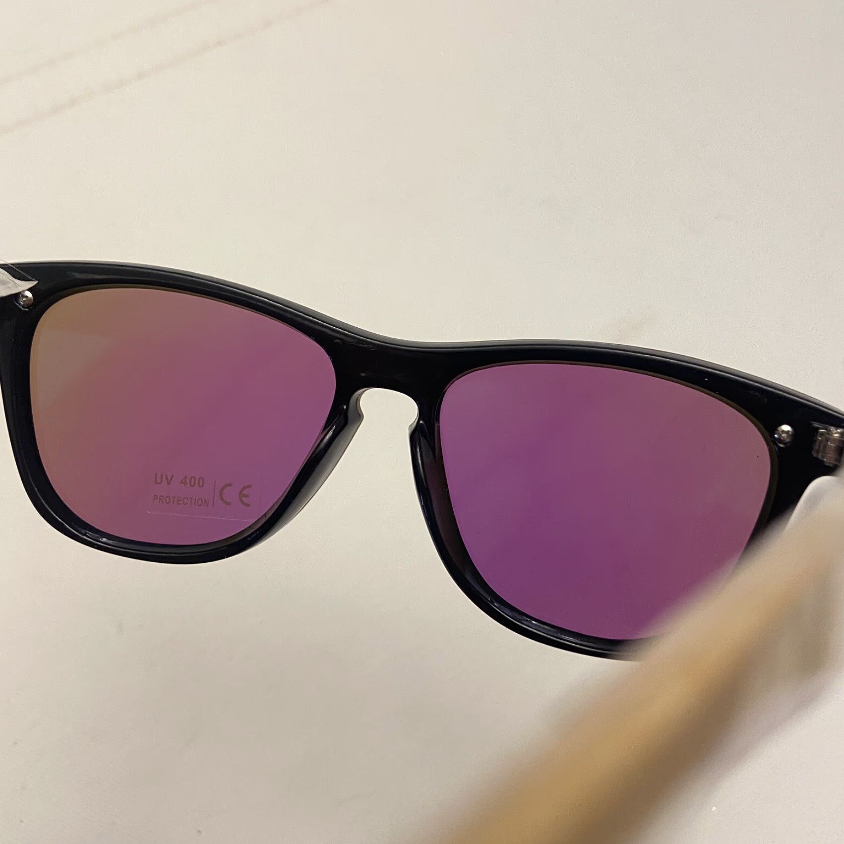 Vintage NEW Unbranded Sunglasses Bamboo Tinted Blue Green UV 400 Size ONE SIZE - 3 Thumbnail