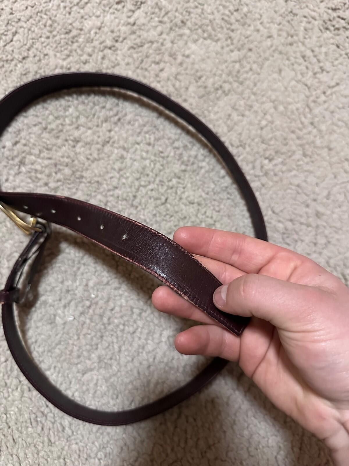 Balmain Vintage Pierre Balmain Brown Leather Belt Sz 95/38 Size ONE SIZE - 10 Thumbnail