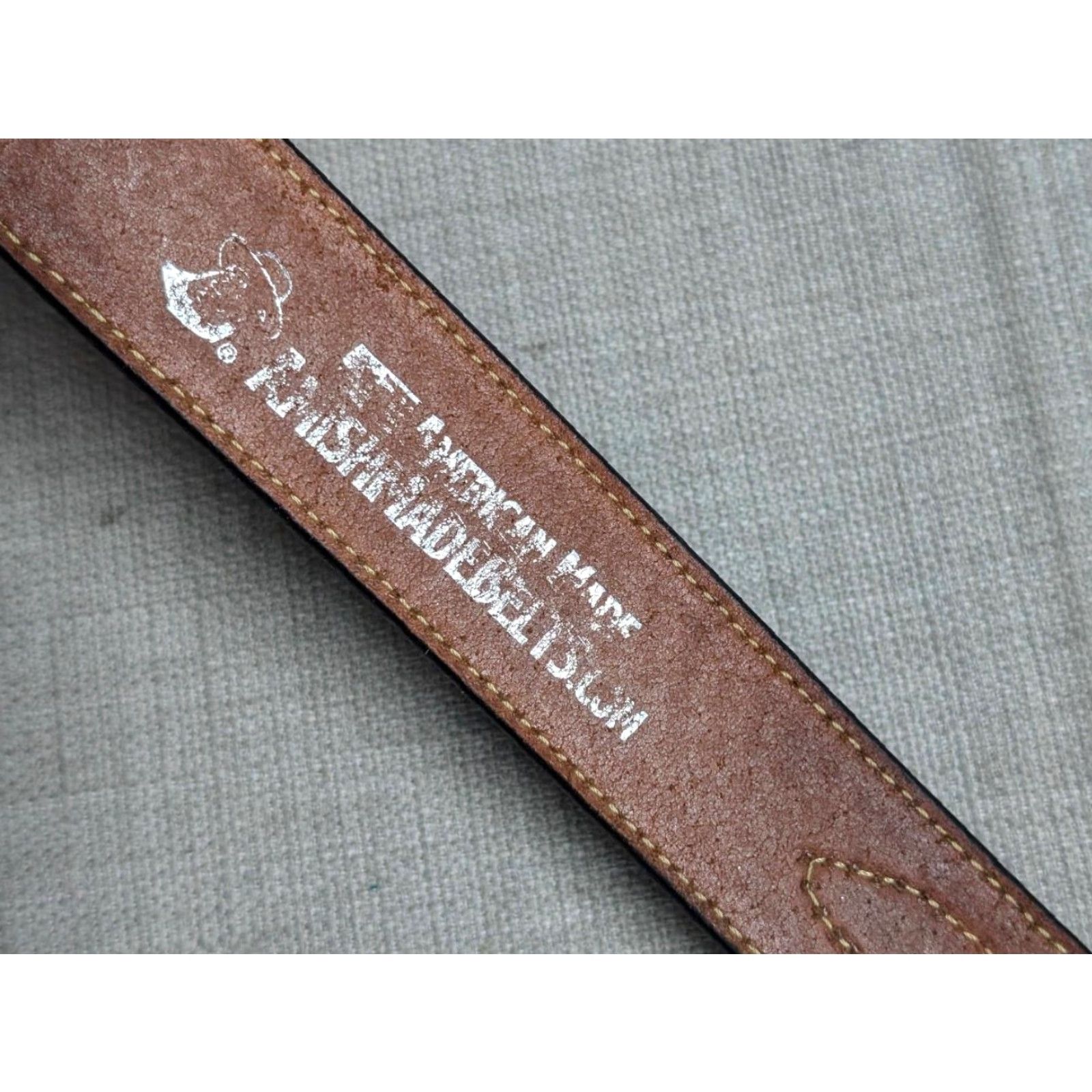 Vintage VINTAGE Amish Made Belts Western Belt Ranger Belt 48 Brown Tooled Leather USA Made Men Size 48/49 Belt Width 1-1/2" Cowboy Ranger Western Mens Size ONE SIZE - 7 Thumbnail