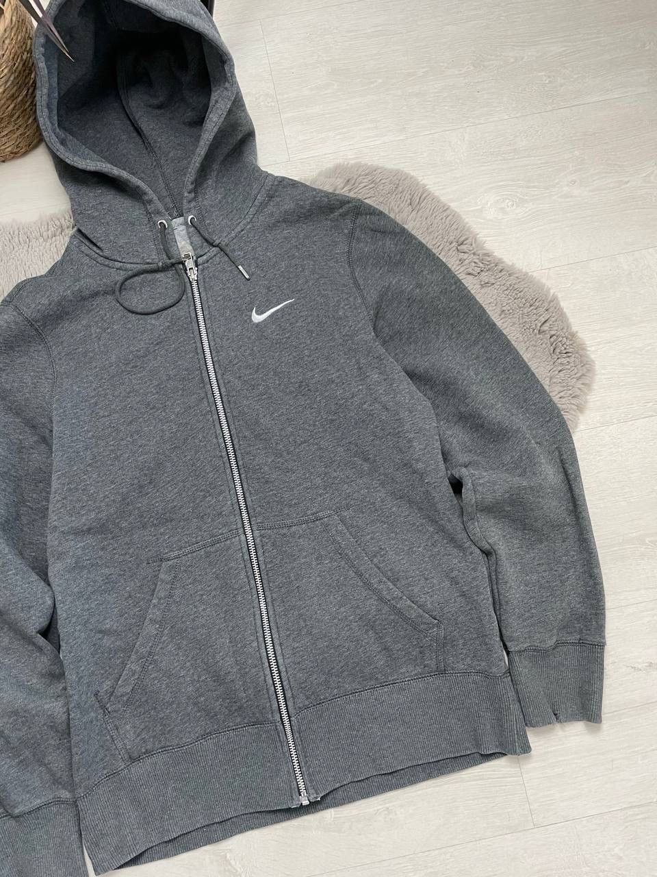 Nike × Vintage Nike Vintage Boxy Hooded Oversized Center Swoosh Y2k Size US S / EU 44-46 / 1 - 3 Thumbnail