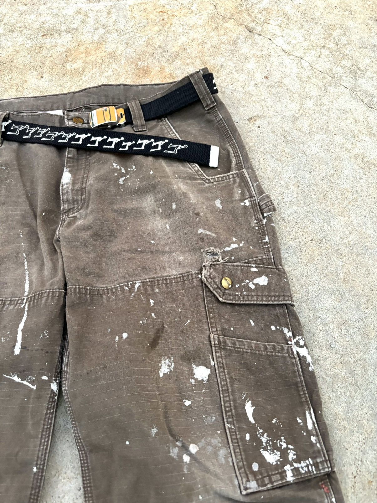 Carhartt CARHARTT RIPSTOP BROWN FADED CARGO PANTS WORKWEAR Size US 36 / EU 52 - 14 Thumbnail