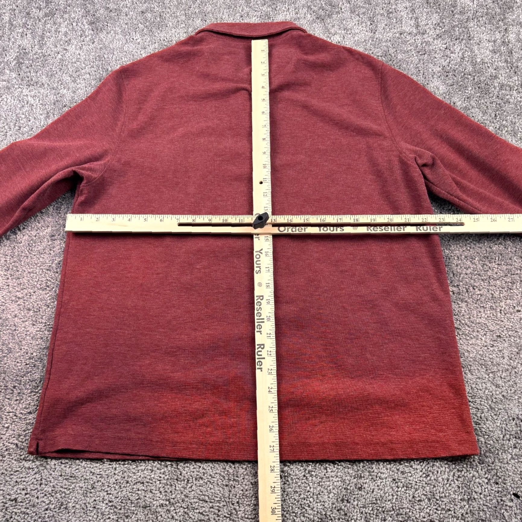 UNTUCKit UNTUCKit Polo Shirt Men XL Long Sleeve Red Brick Stretch Cotton Blend Pocket Size US XL / EU 56 / 4 - 4 Thumbnail