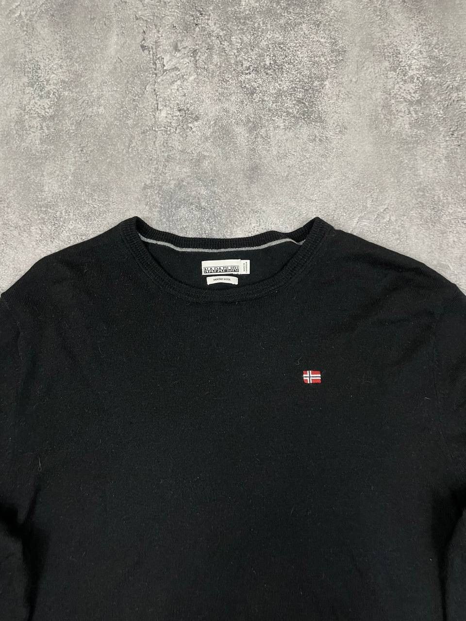 Napapijri Napapijri Men Merino Knit Sweater Black Crew Neck Size XL Size US XL / EU 56 / 4 - 2 Thumbnail