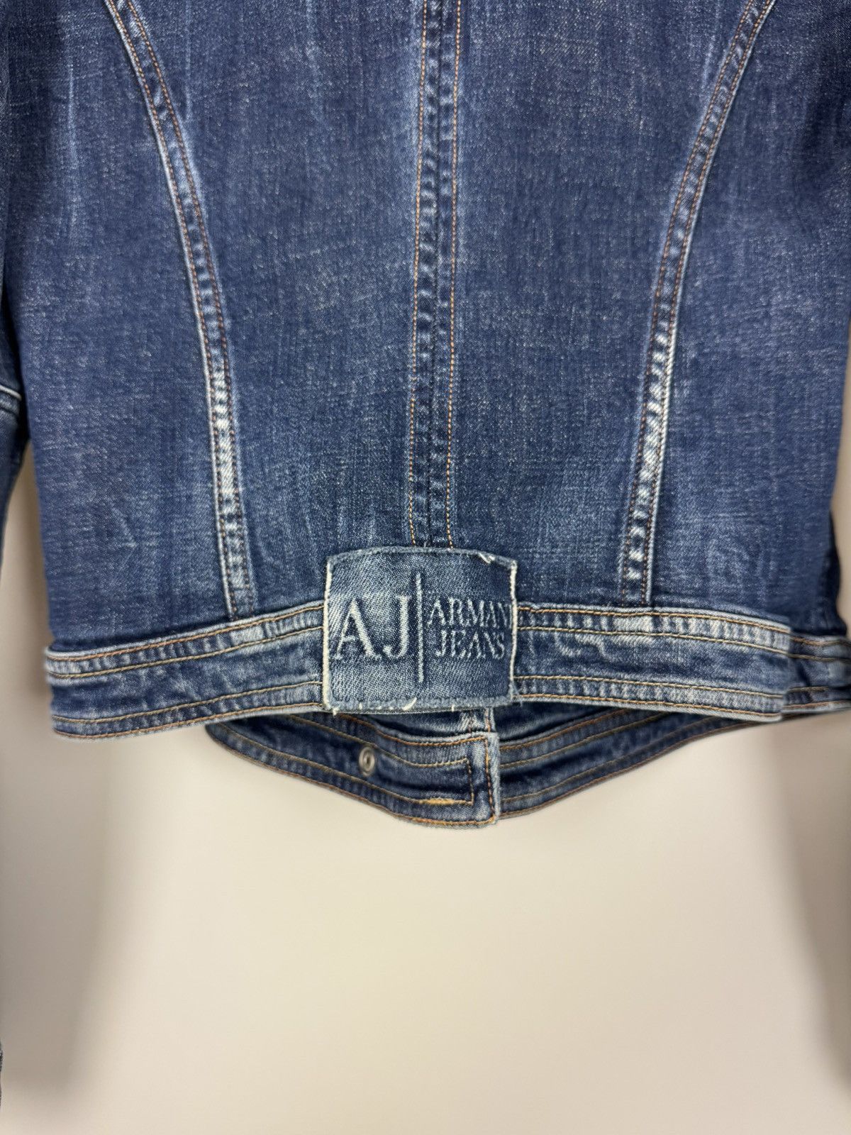 Armani Y2K Armani Jeans Denim Biker Jacket Size S / US 4 / IT 40 - 13 Thumbnail