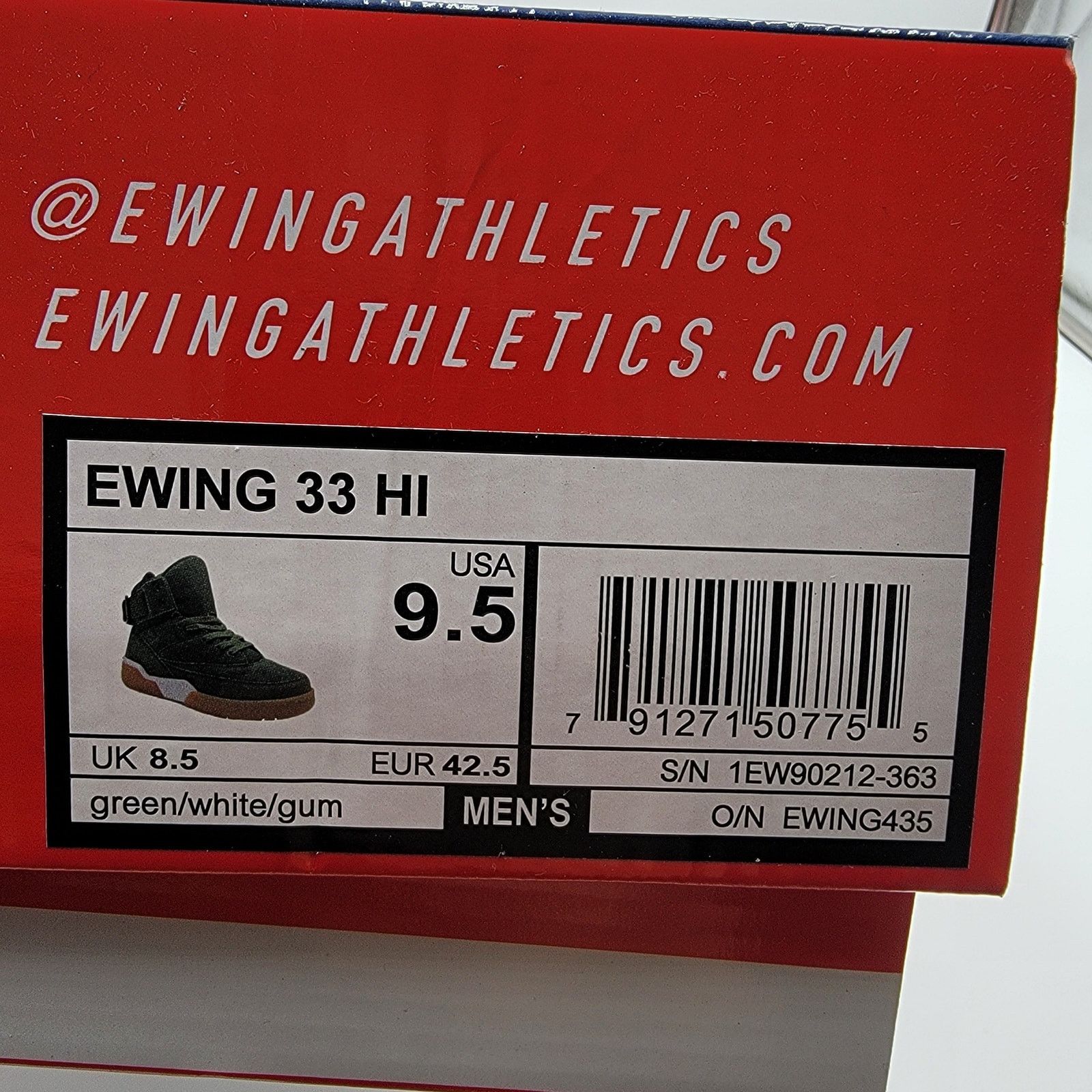 Ewing Athletics Ewing Athletics 33 Hi Chive Green/Gum Sz 9.5 1EW90212-363 Size US 9.5 / EU 42-43 - 10 Thumbnail