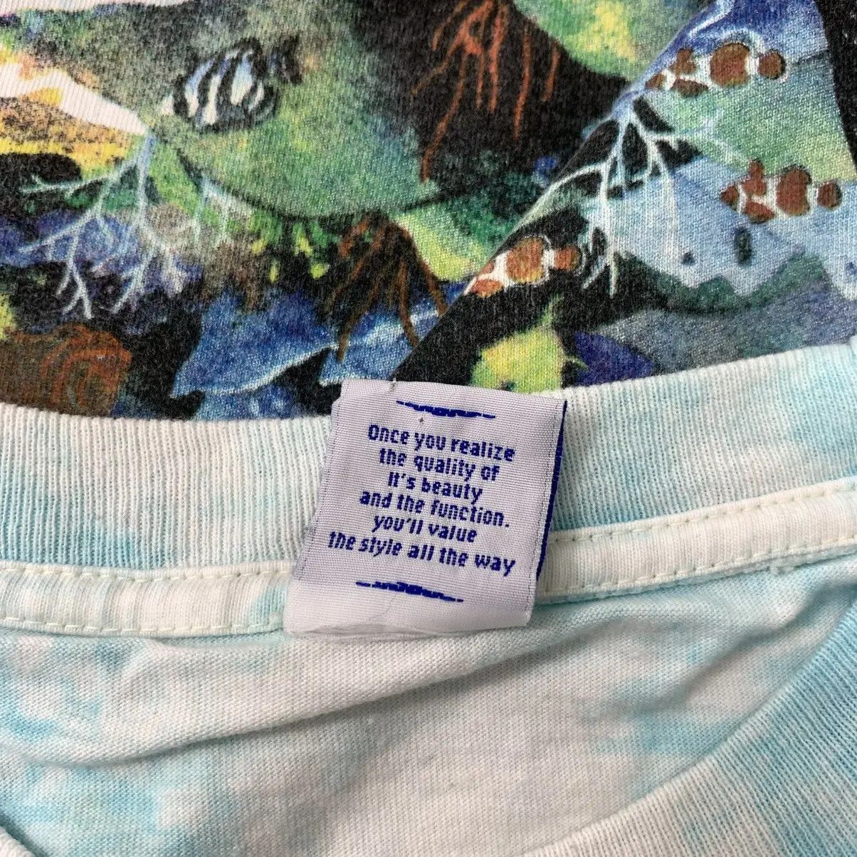 Vintage Vintage 90’ FLYBEANS CORAL REEF Aquatic Paradise Tee Shirt Size L / US 10 / IT 46 - 6 Thumbnail