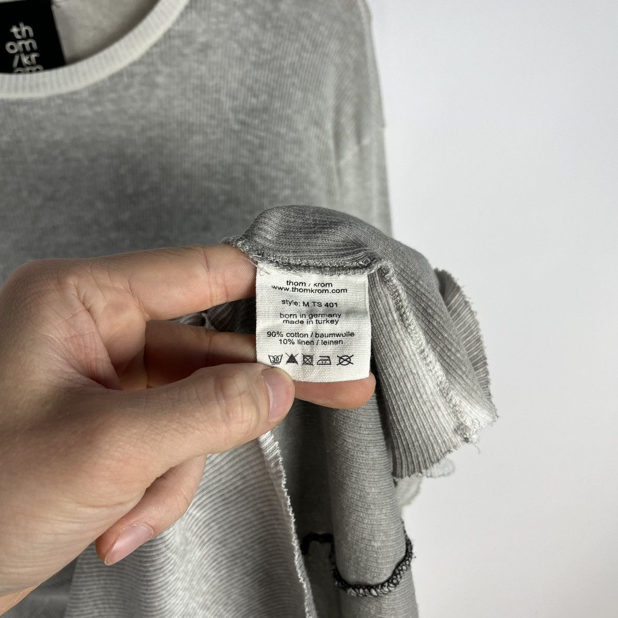 Thom Krom Thom Krom dirty grey Avant-Garde Longsleeve Size US M / EU 48-50 / 2 - 8 Thumbnail
