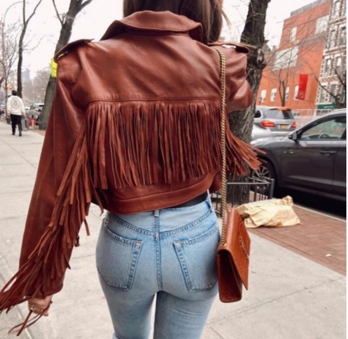 GRLFRND NWT GRLFRND Sadie Leather Fringe Jacket NEW Size S / US 4 / IT 40 - 1 Thumbnail