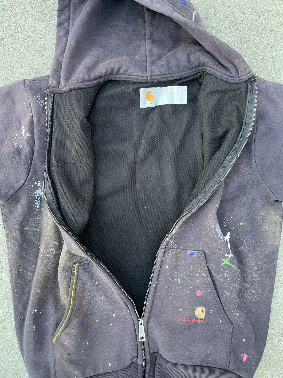 Carhartt × Carhartt Wip Vintage Carhartt Hoodie Sun Fade Distressed Jacket Thermal Size US L / EU 52-54 / 3 - 7 Thumbnail