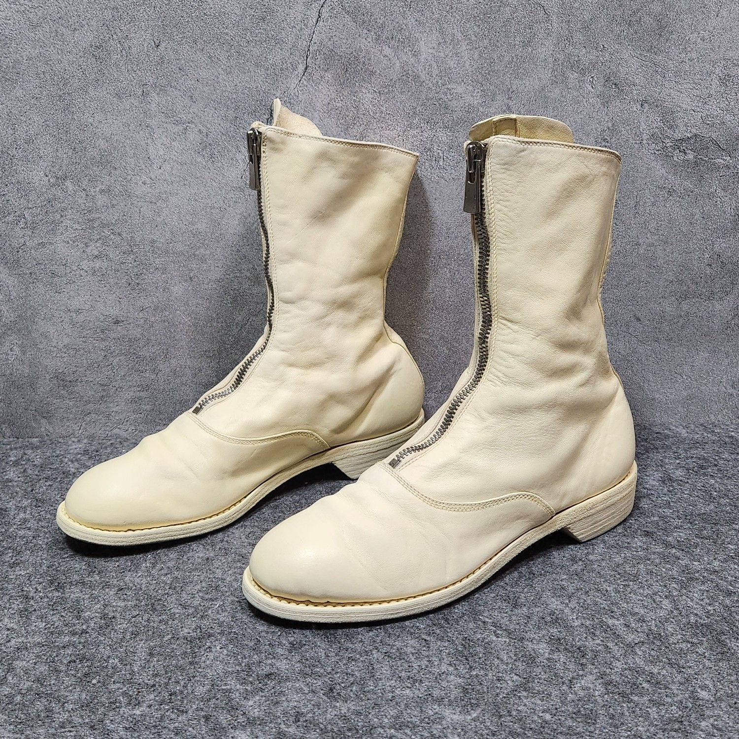 Guidi GUIDI 310 Front Zip Boots White Size 38 Size US 8 / IT 38 - 1 Thumbnail
