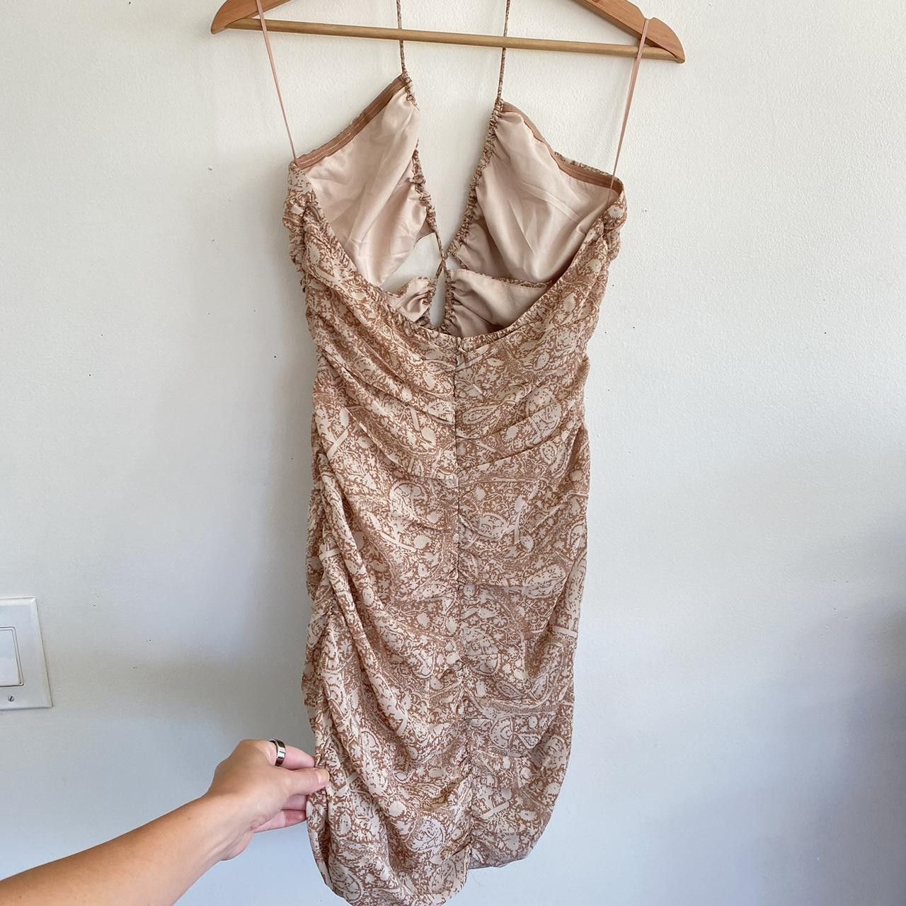 Designer COTTON CANDY MINI DRESS BOHO MAUVE PINK CUTOUT Size M / US 6-8 / IT 42-44 - 5 Thumbnail