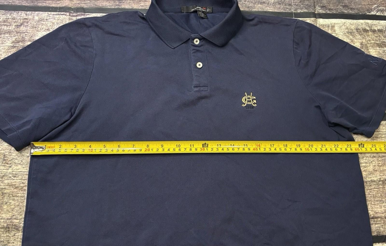 RLX Ralph Lauren RLX Ralph Lauren Polo Shirt Mens Large MGA Navy Golf Size US L / EU 52-54 / 3 - 11 Thumbnail