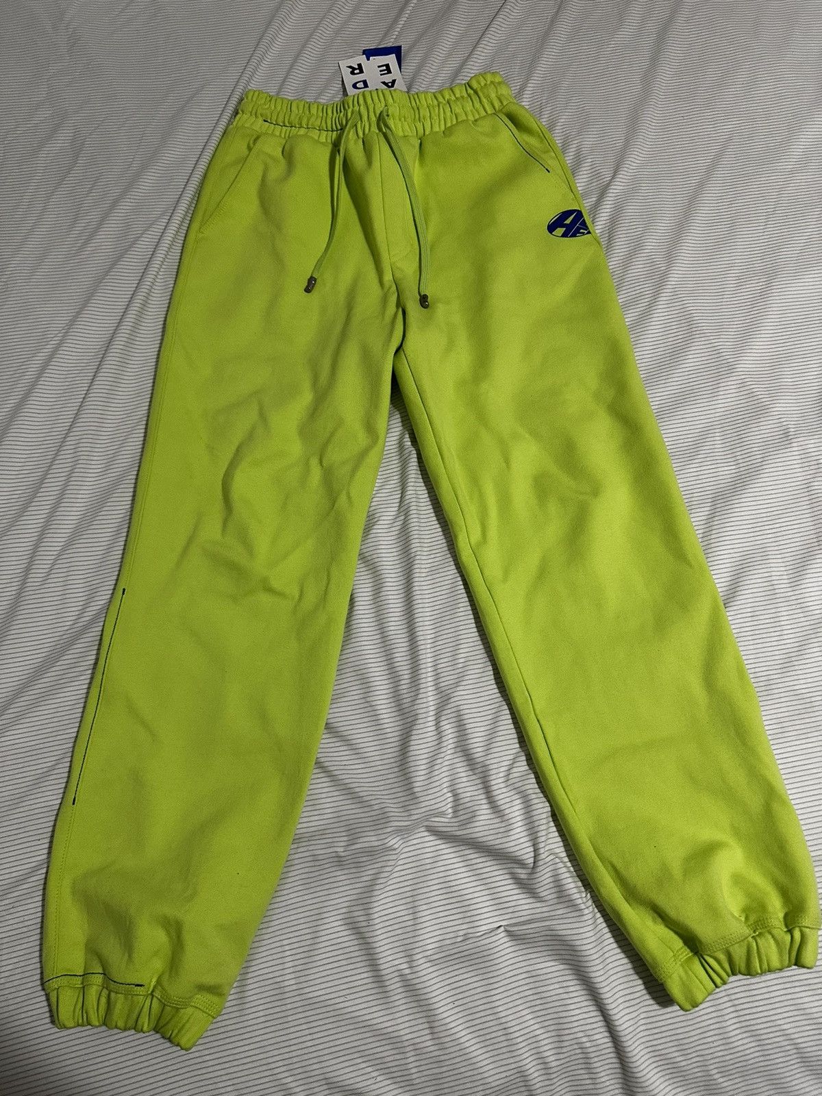 image of Lime Green Ader Error Sweatpants, Men's (Size 32)