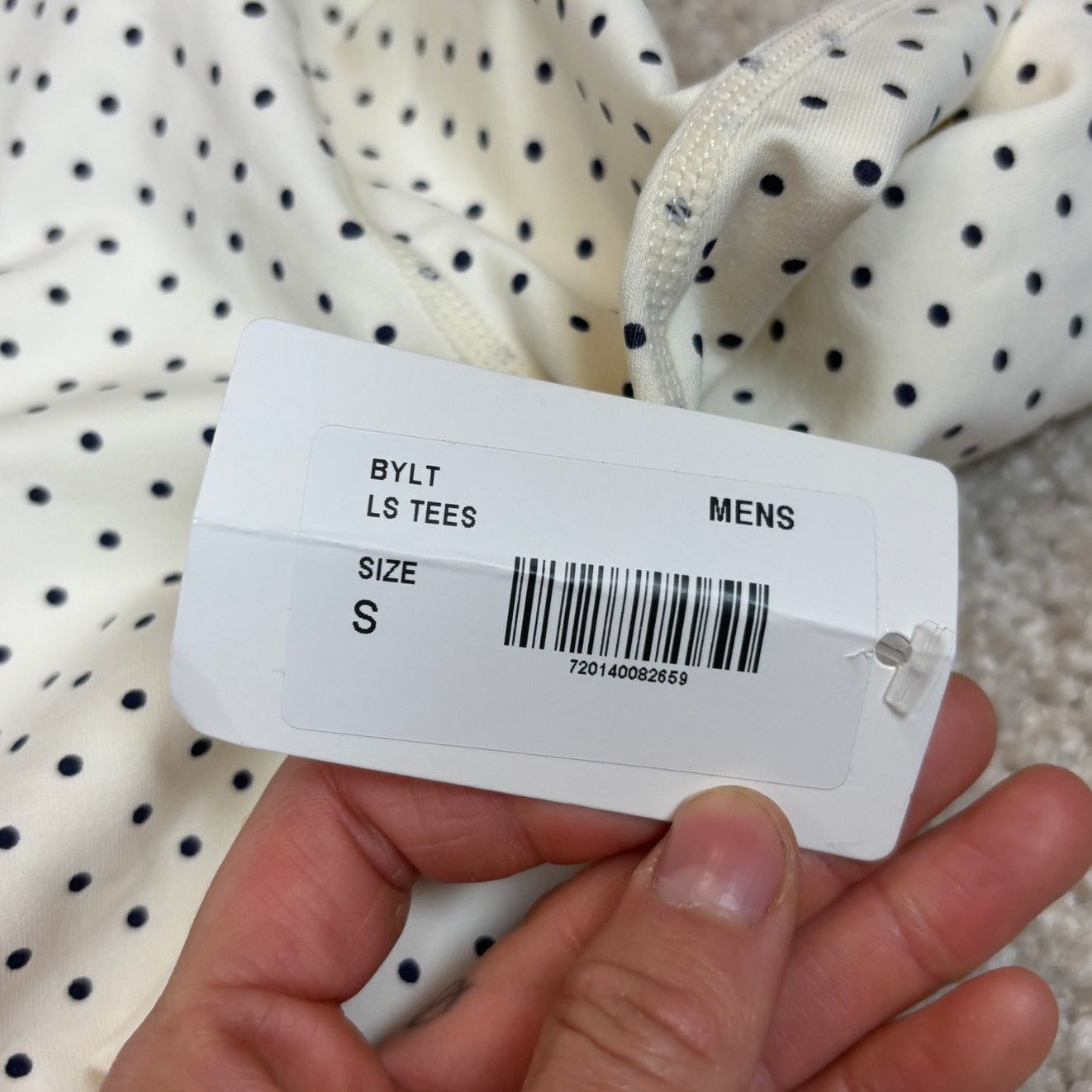 Other NWT Bylt Drop Cut Lux Long Sleeve Polka Dot Shirt Mens Small Size US S / EU 44-46 / 1 - 5 Thumbnail