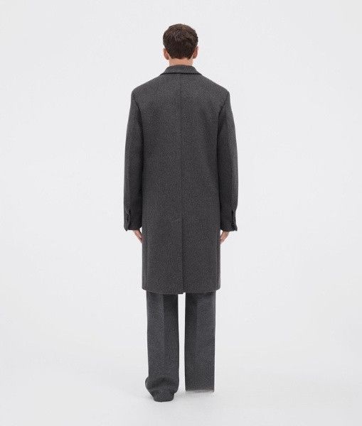 Bottega Veneta o1loc1c0824 713673 Curved Sleeves Double Face Wool Coat Grey Size US M / EU 48-50 / 2 - 3 Thumbnail