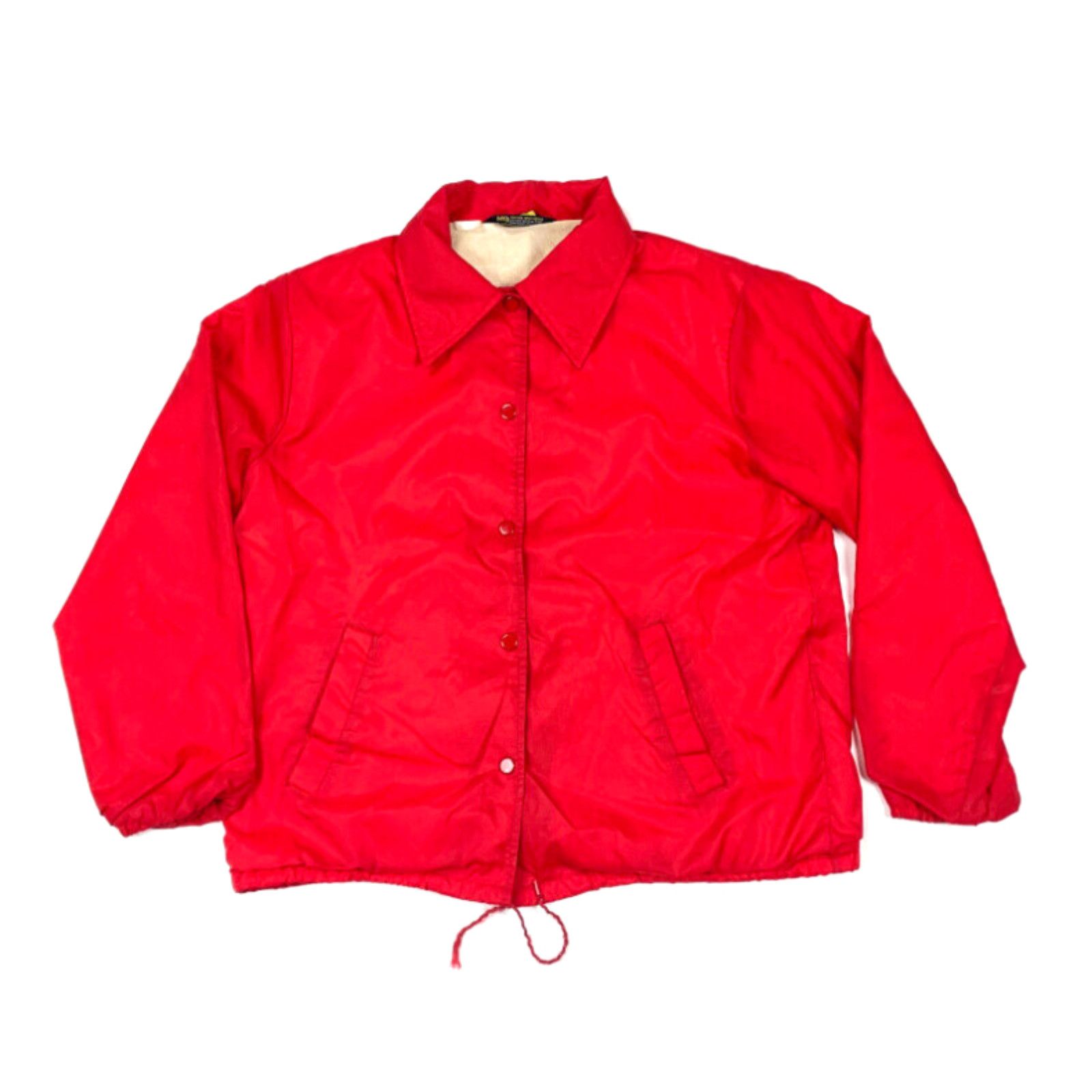 Vintage VTG 70s 80s MG JCPenney Red Nylon Windbreaker Jacket Lined Prep Classic Retro L Size L / US 10 / IT 46 - 1 Preview