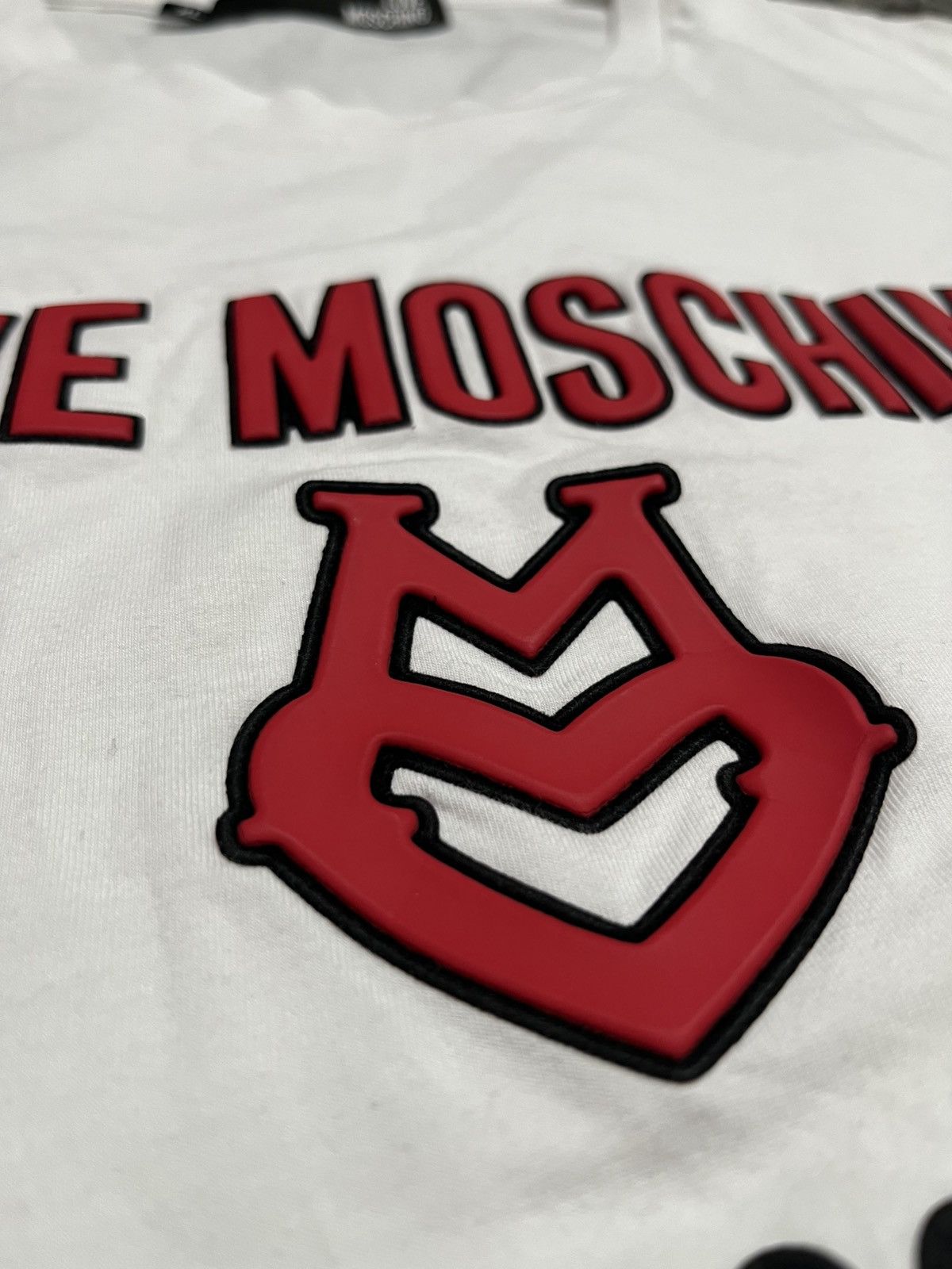 Moschino Love Moschino Est. 2008 Milano Graphic Tee White Size US XL / EU 56 / 4 - 4 Thumbnail