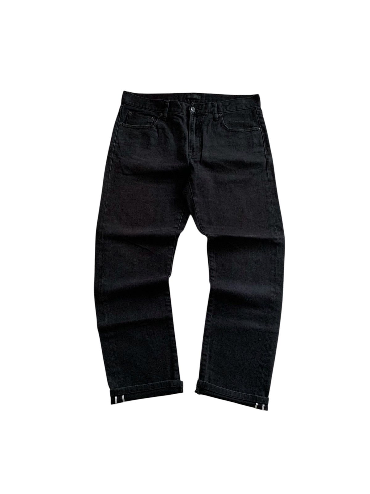 Undercover × Uniqlo Offer📦Uniqlo Slim Straight Selvedge Black Jeans (30) Size US 32 / EU 48 - 1 Thumbnail