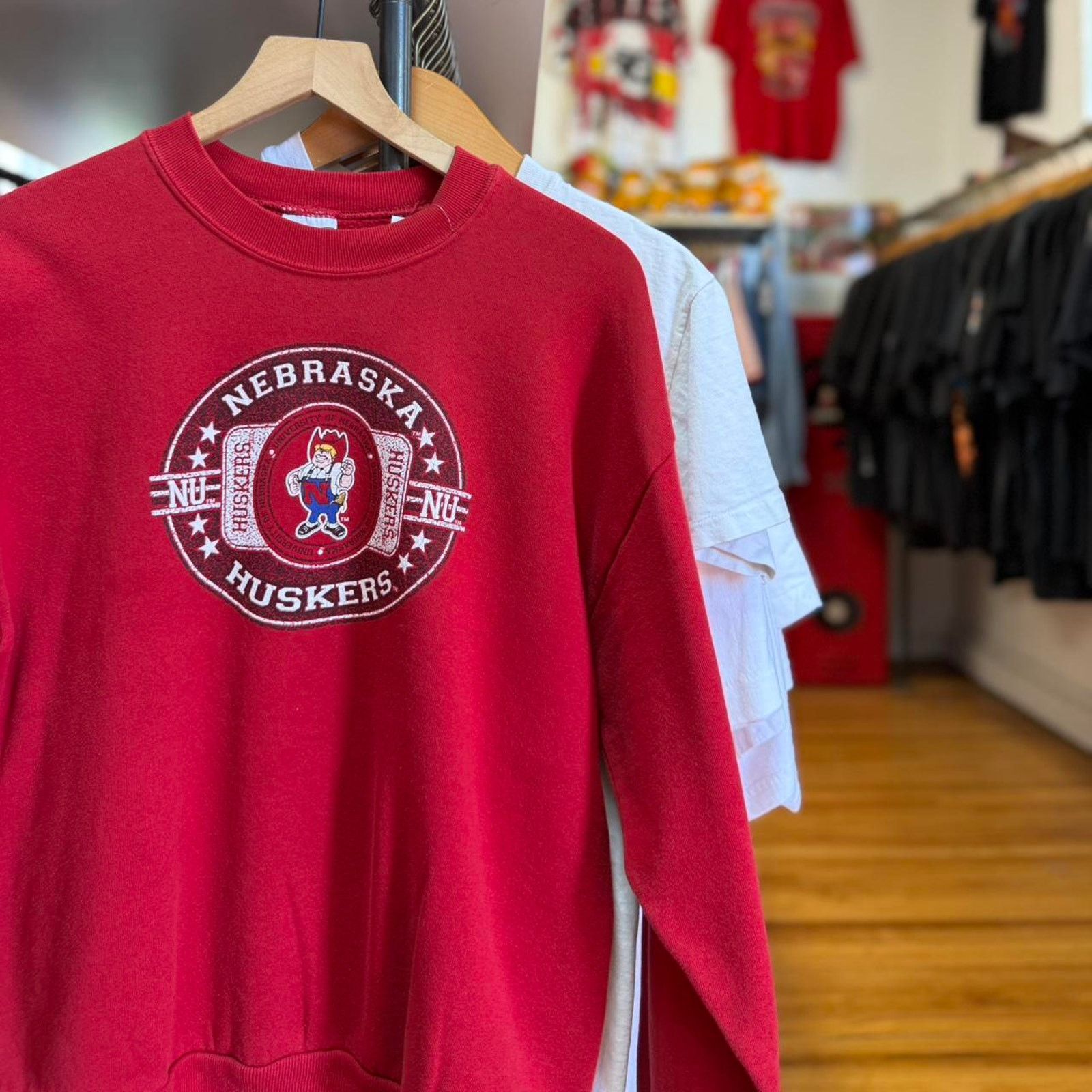 Vintage Vintage 90s Nebraska Huskers Herbie Crewneck Size US L / EU 52-54 / 3 - 1 Thumbnail