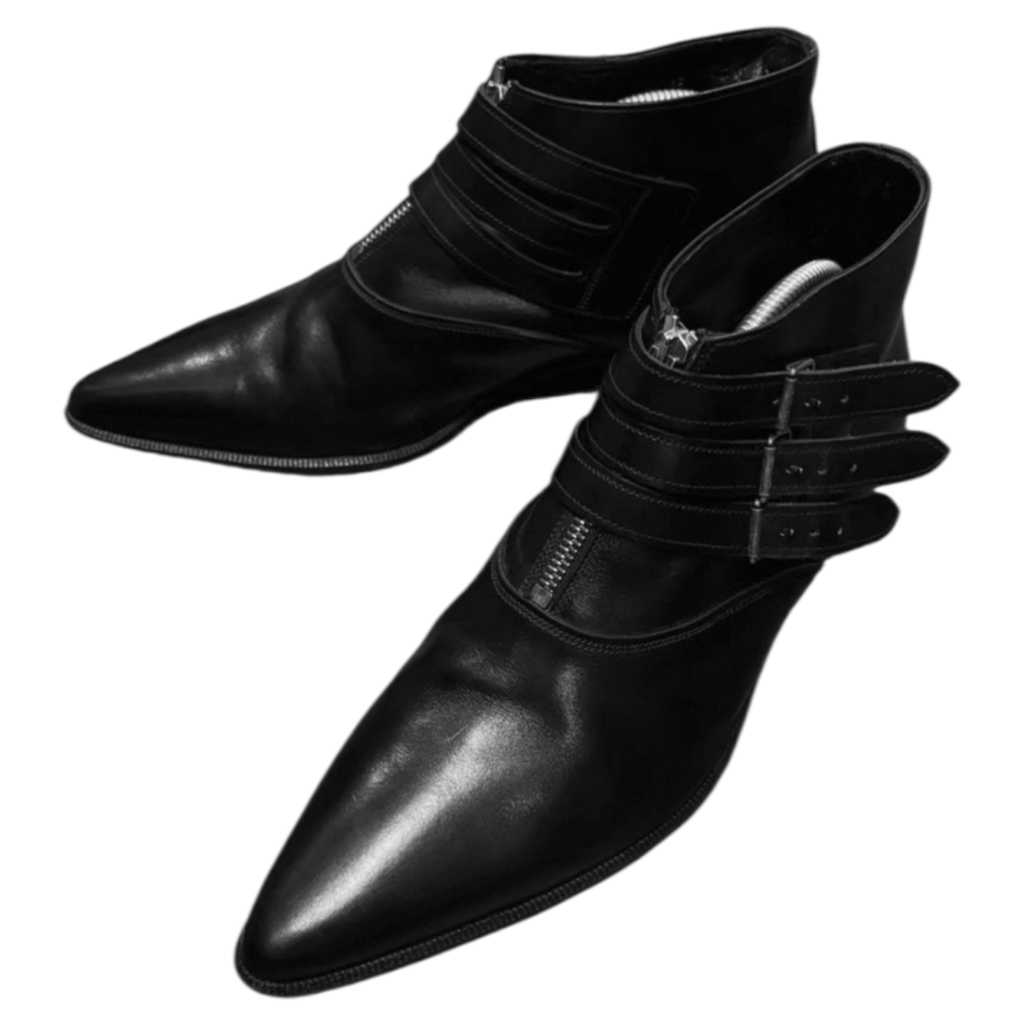 Saint Laurent Paris Saint Laurent SS14 "Nantes" Triple Buckle Zip Boots Size US 9 / EU 42 - 2 Thumbnail