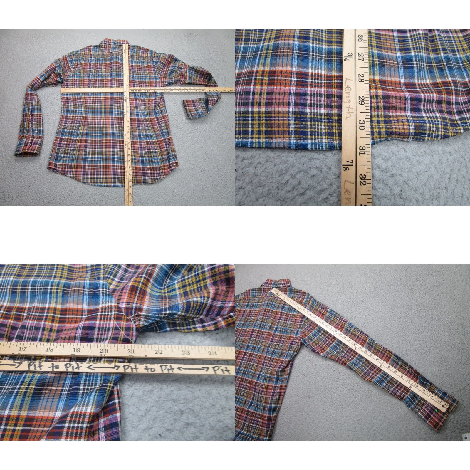 Eton ETON Shirt Mens Slim 42 15.5 Madras Tattersall Plaid Button-down Large Size US L / EU 52-54 / 3 - 8 Thumbnail