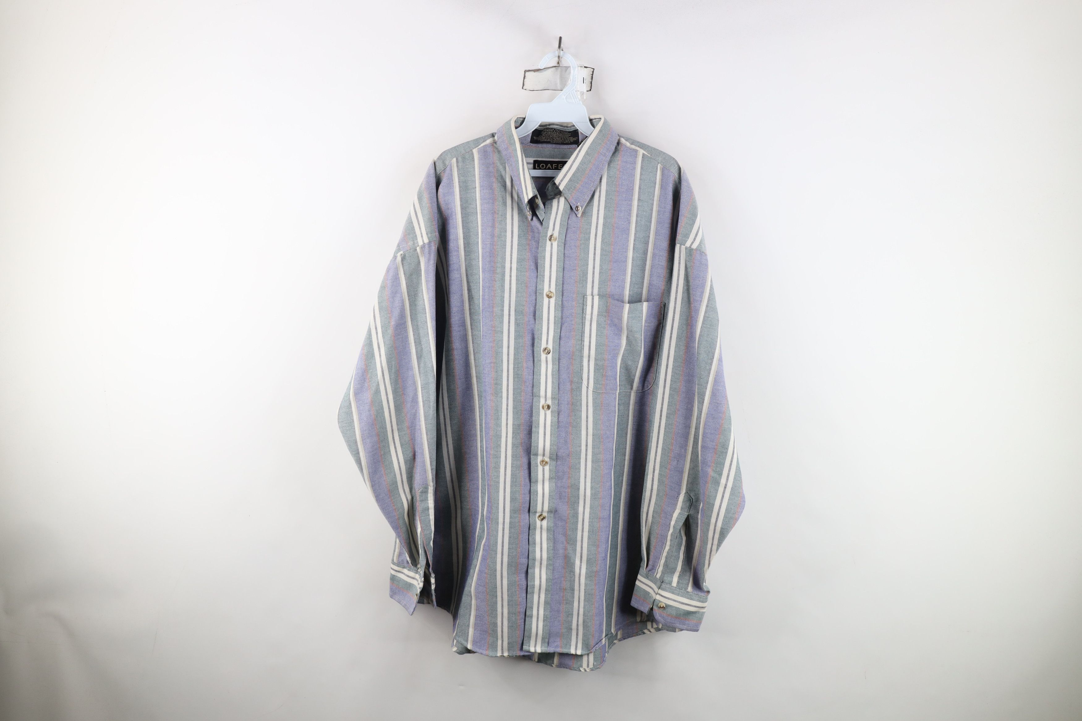 Vintage Vintage 90s Streetwear Block Oxford Cotton Button Down Shirt Size US XL / EU 56 / 4 - 1 Thumbnail