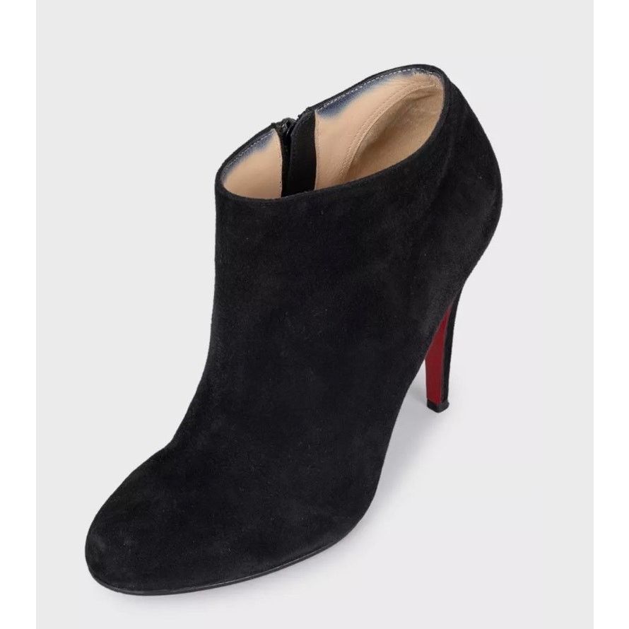 Christian Louboutin Christian Louboutin Black Suede Ankle Boots - Size 39 Size US 8 / IT 38 - 3 Thumbnail