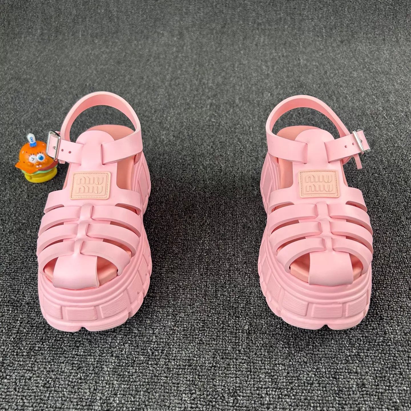 Miu Miu MIU MIU Women's Pink Platform Roman Sandal 36 Size US 5.5 / IT 35.5 - 2 Thumbnail