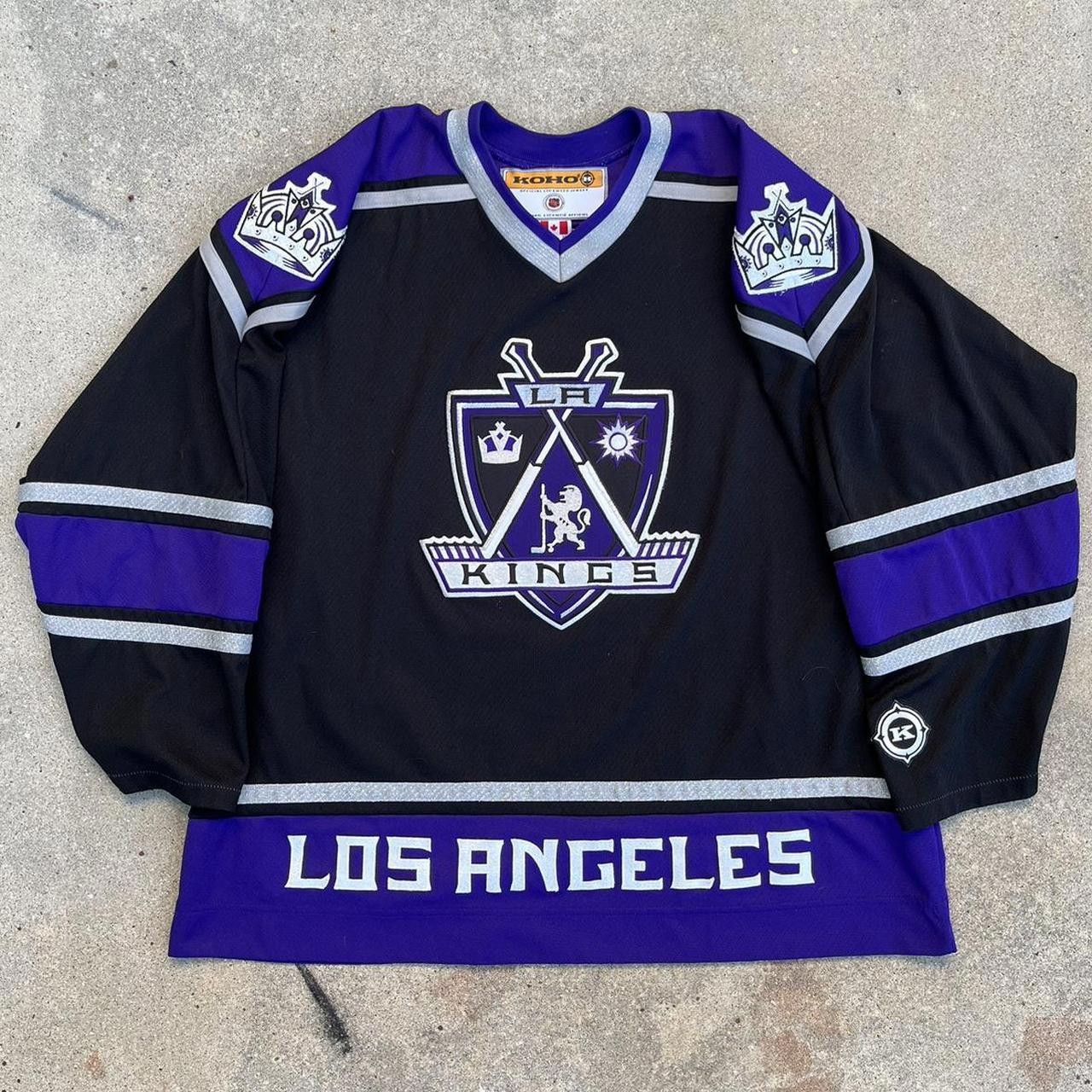 image of Nhl Vintage Los Angeles Kings Jersey in Black, Men's (Size 2XL)