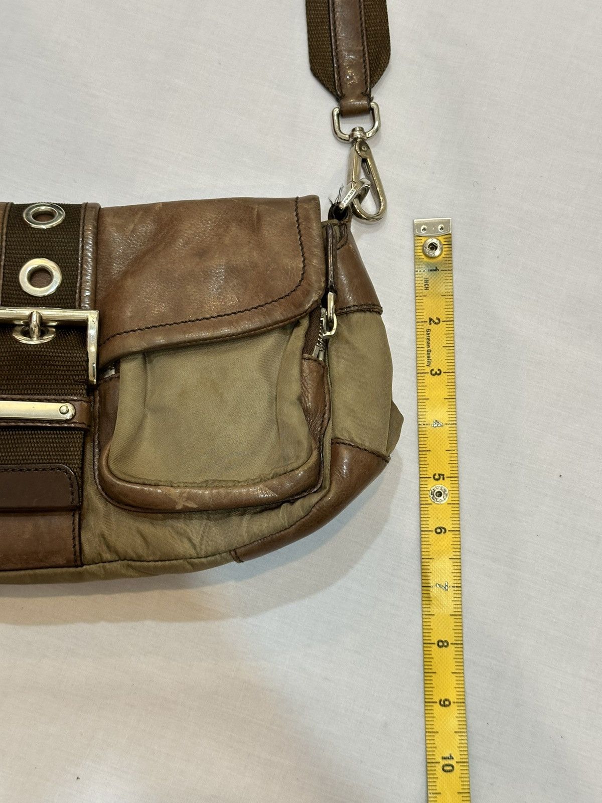 Prada Prada Tessuto and Leather Buckle Flap Shoulder Bag. Size ONE SIZE - 25 Thumbnail