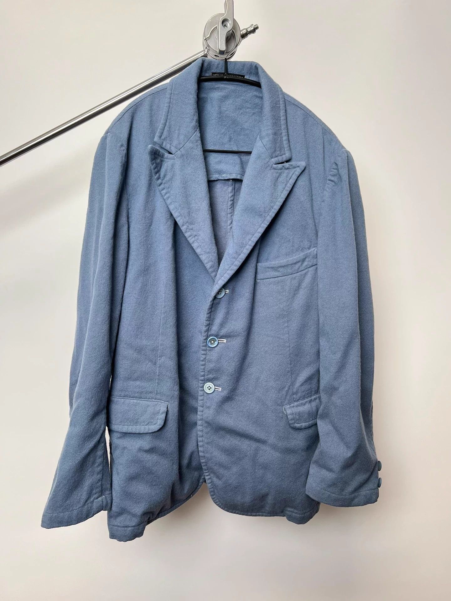 Yohji Yamamoto Yohji Yamamoto YS for Man 03aw muted blue wool blazer Size US L / EU 52-54 / 3 - 2 Thumbnail