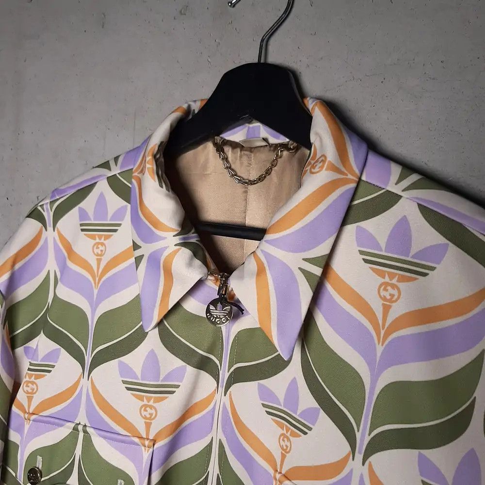 Adidas × Gucci Gucci x adidas Trefoil Print Jacket | Grailed
