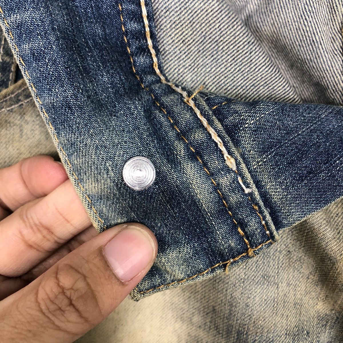 Japanese Brand Vintage Skinny Denim Jeans Glad News Acid Wash Issey Miyake Size US 34 / EU 50 - 20 Thumbnail