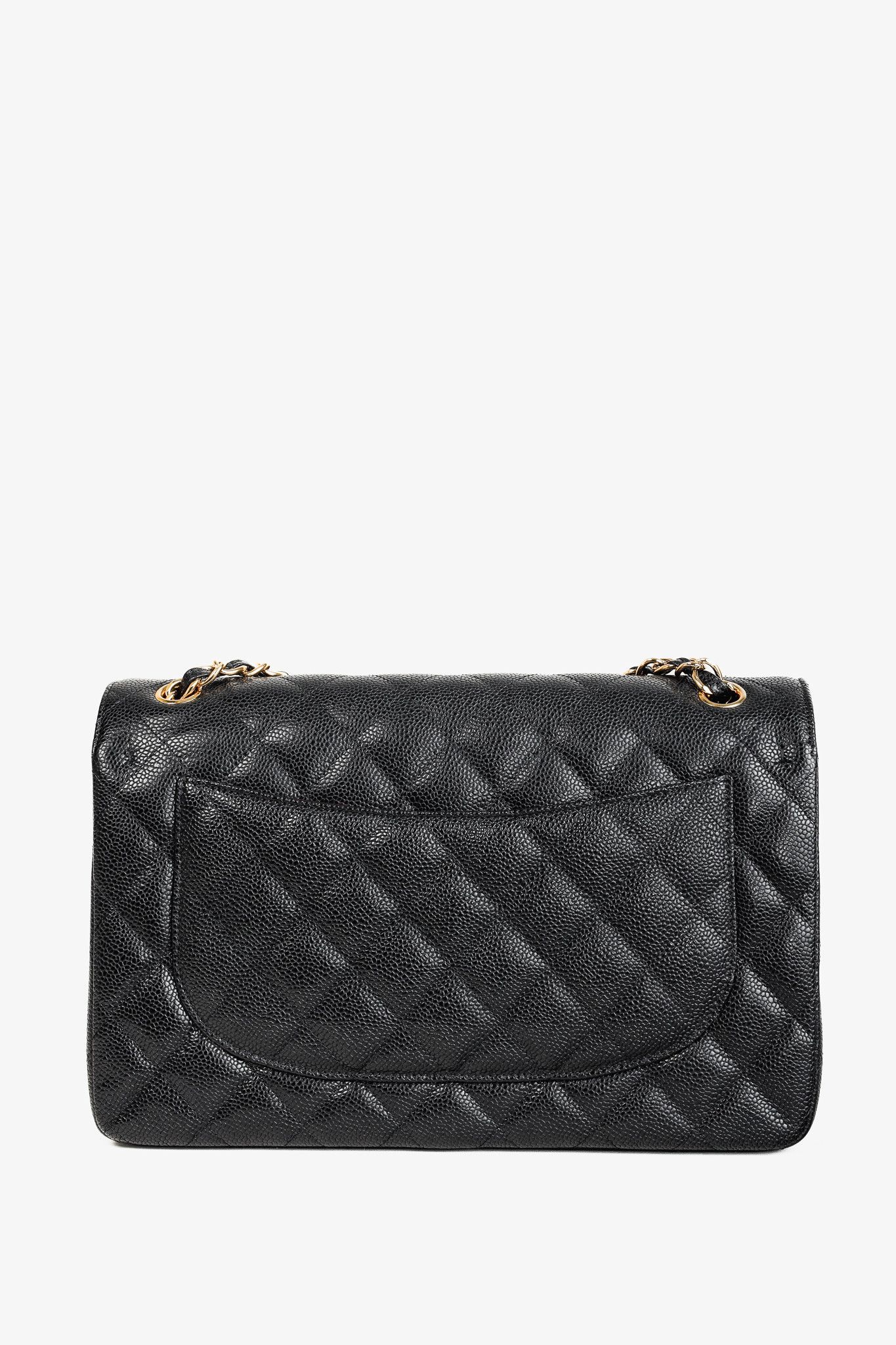 Chanel Chanel Timeless Caviar Leather Classic Jumbo Double Flap Bag Size ONE SIZE - 4 Thumbnail